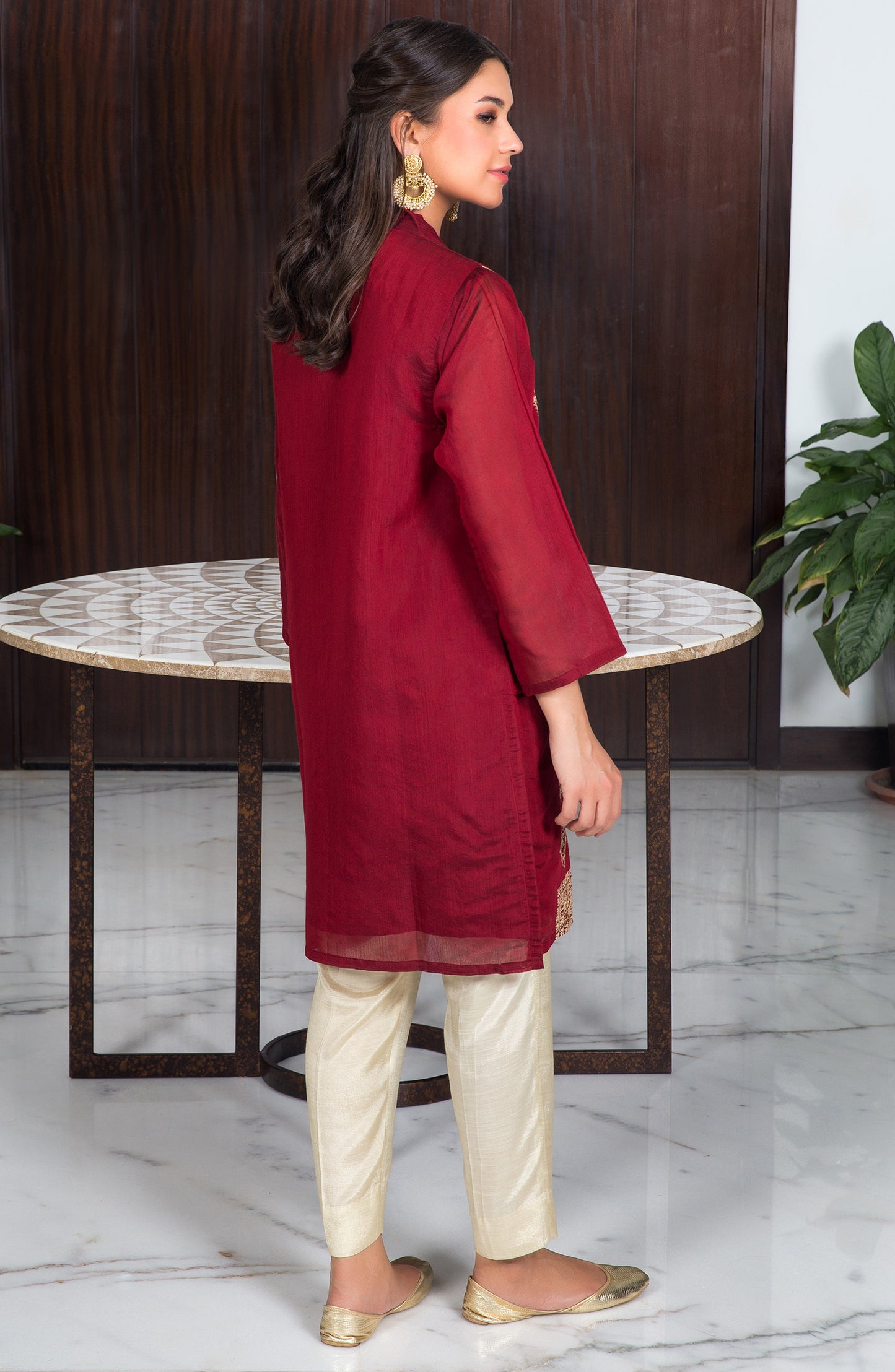 Stitched 1 Piece Embroidered Cotton Shirt