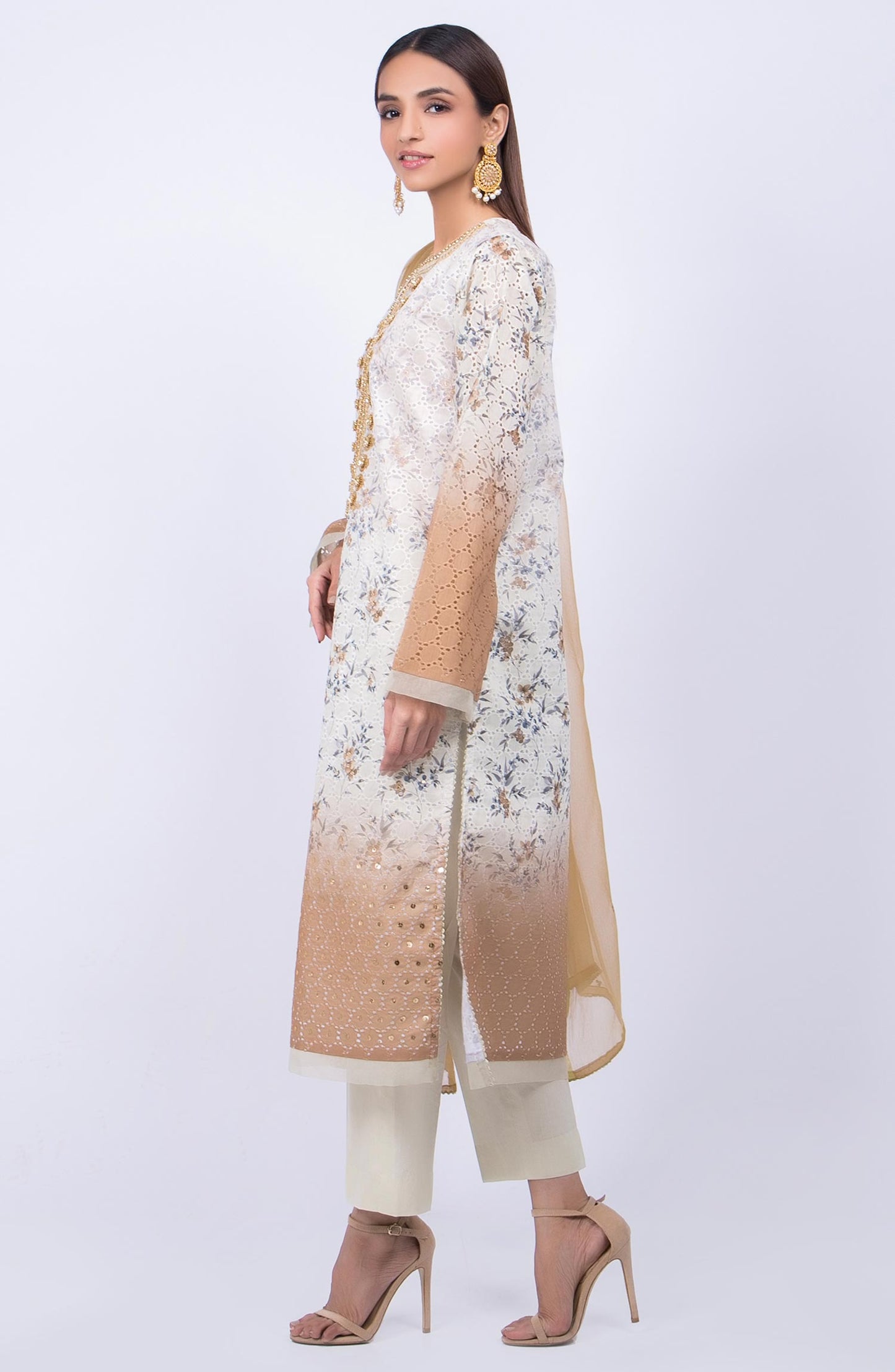 Unstitched 3 Piece Festive Embroidered Suit