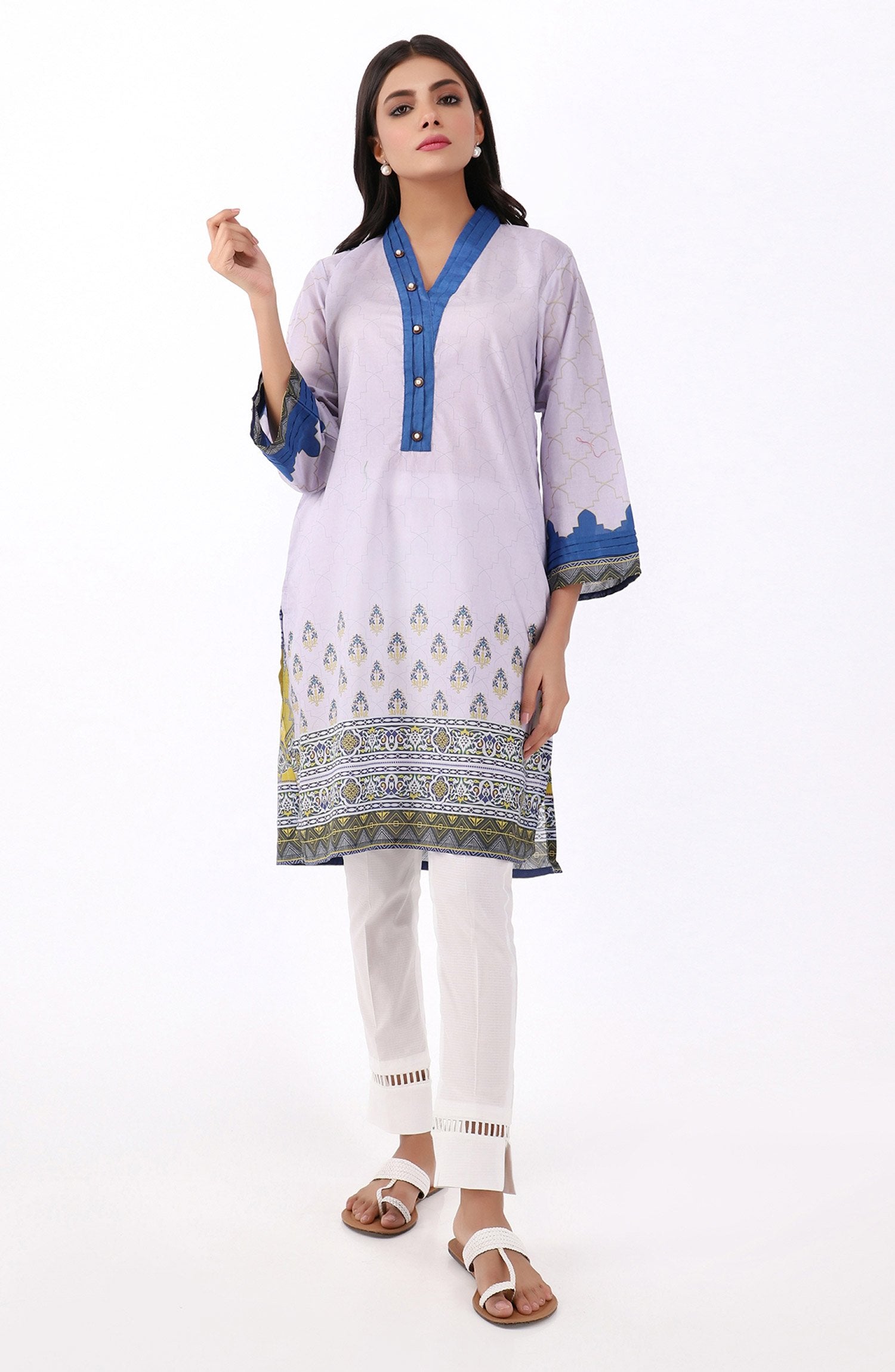 Stitched 1 Piece Printed Cambric  Shirt (NRD-134)
