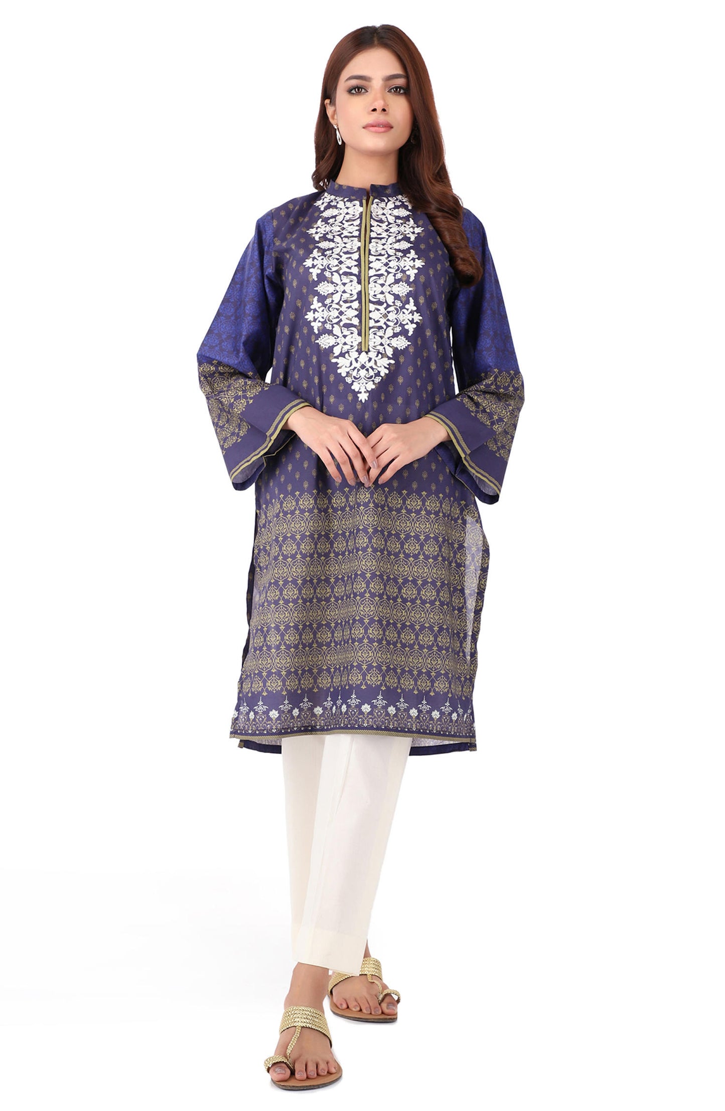 Stitched 1 Piece Embroidered Cambric Shirt