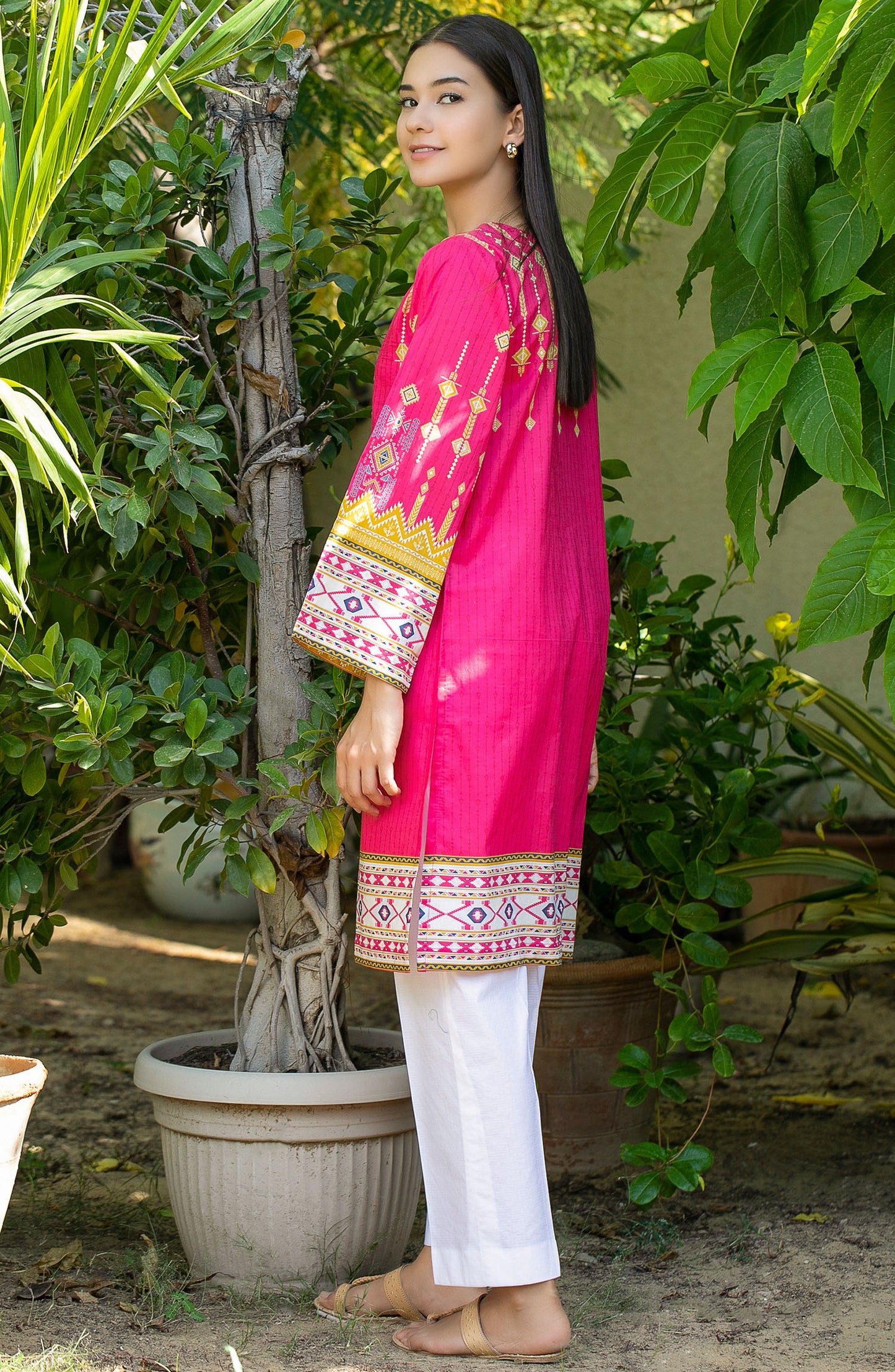 Stitched 1 Piece Embroidered Cambric Shirt