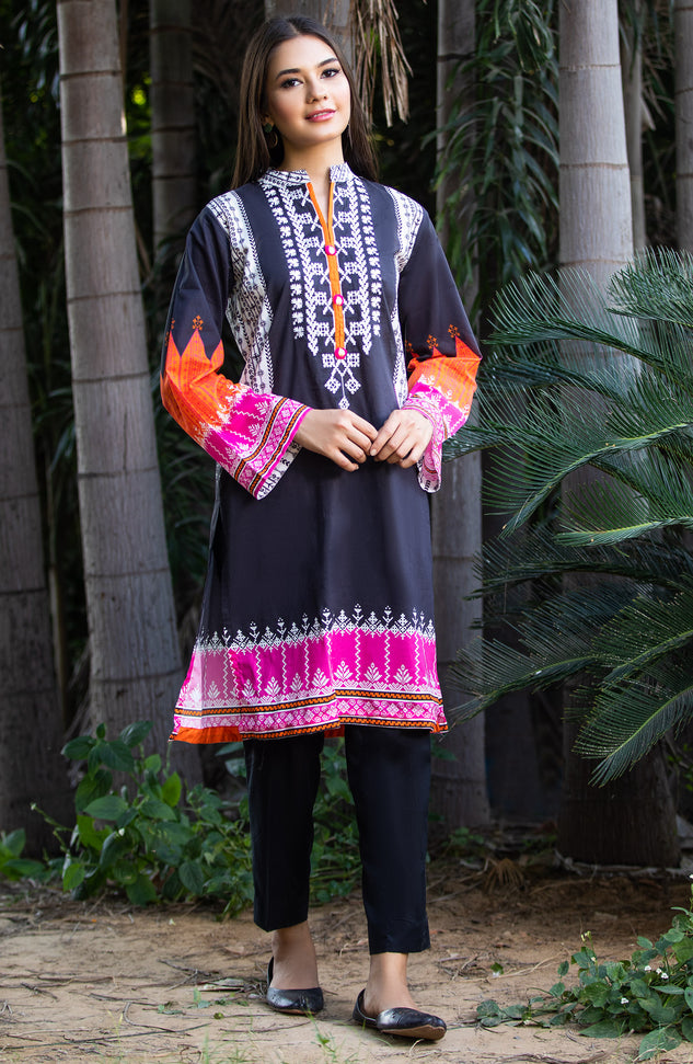 Stitched 1 Piece Embroidered Cambric Shirt