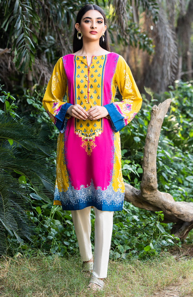 Stitched 1 Piece Printed Lawn Shirt