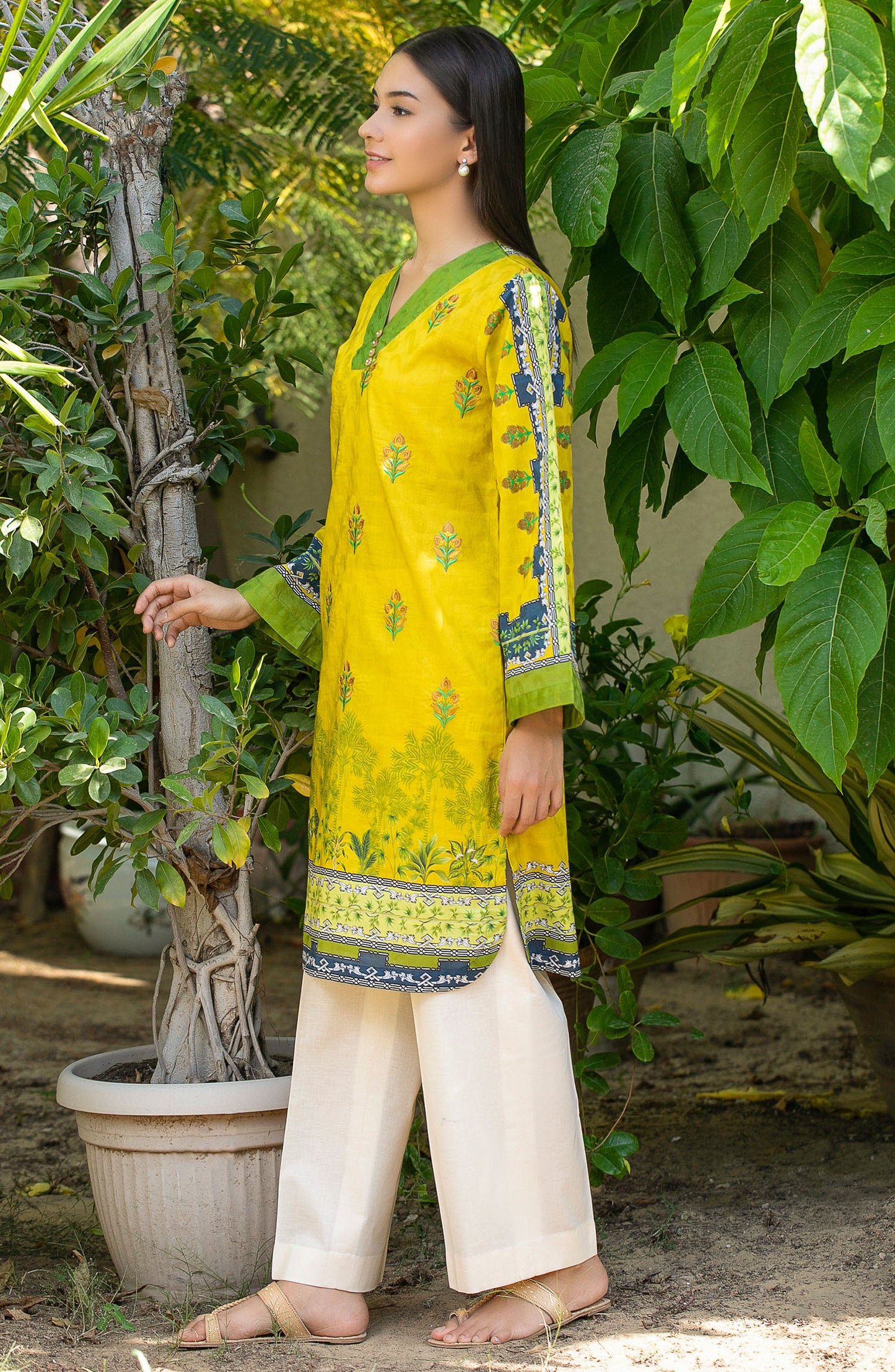 Stitched 1 Piece Embroidered Jacquard Shirt