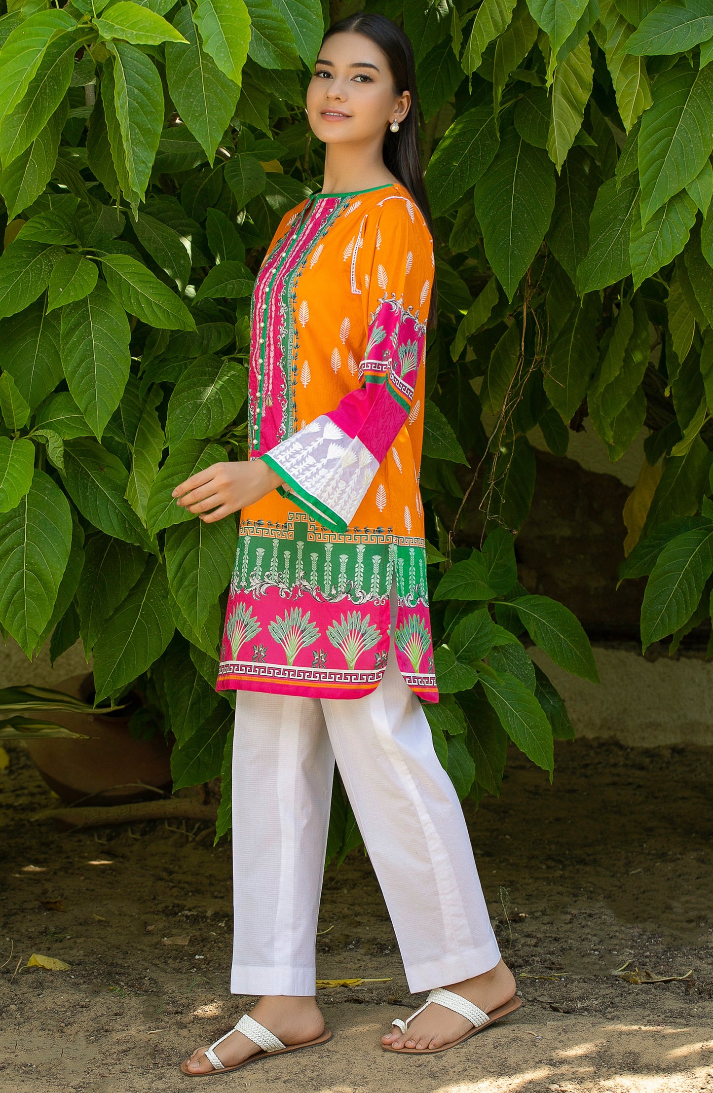Stitched 1 Piece Embroidered Jacquard Shirt