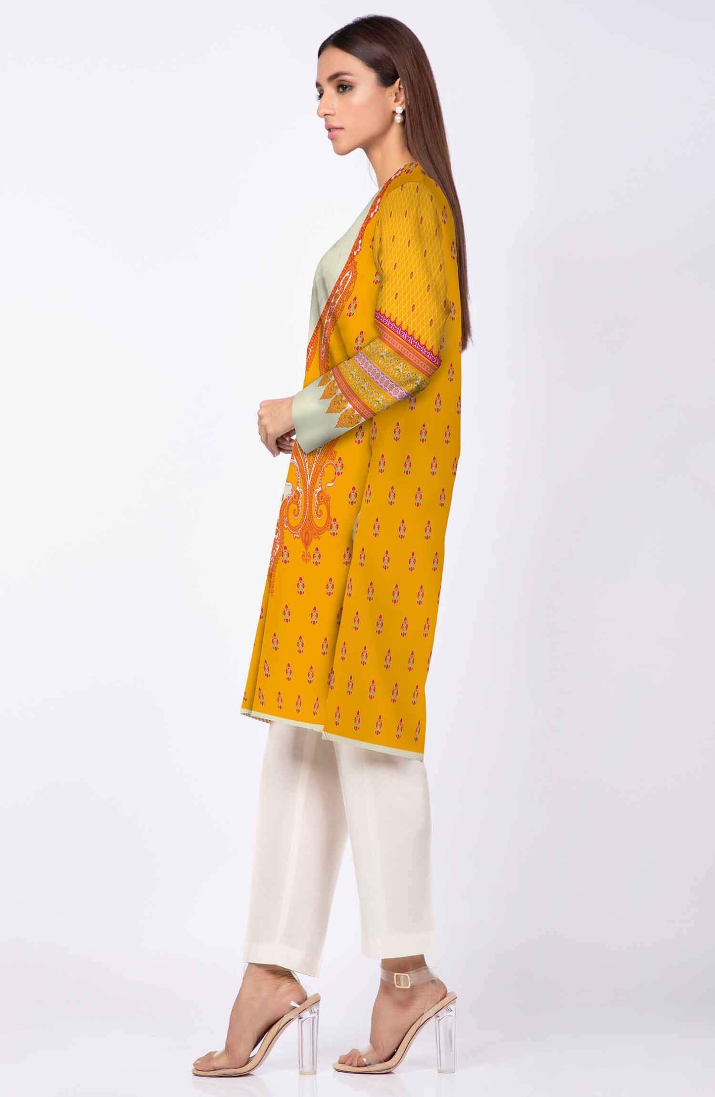 Unstitched 1 Piece Printed Lawn Shirt