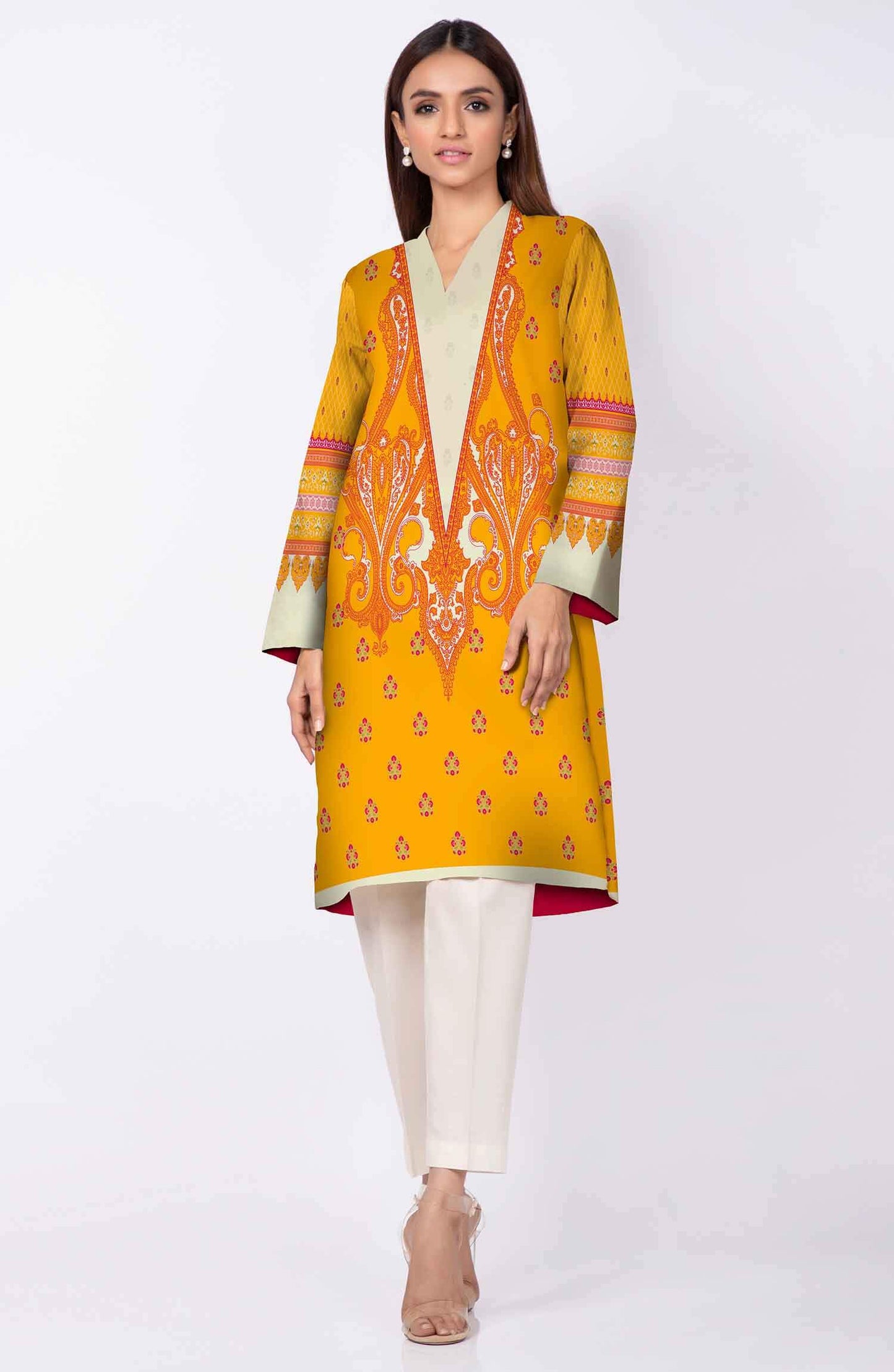 Unstitched 1 Piece Printed Lawn Shirt