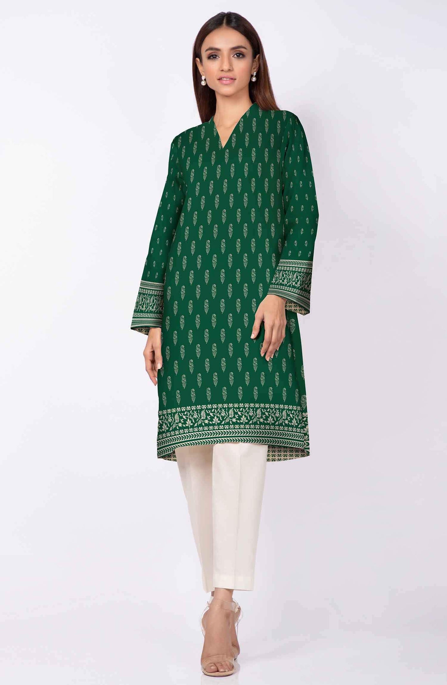 Unstitched 1 Piece Printed Lawn Shirt