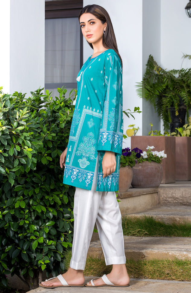 Unstitched 1 Piece Printed Lawn Shirt
