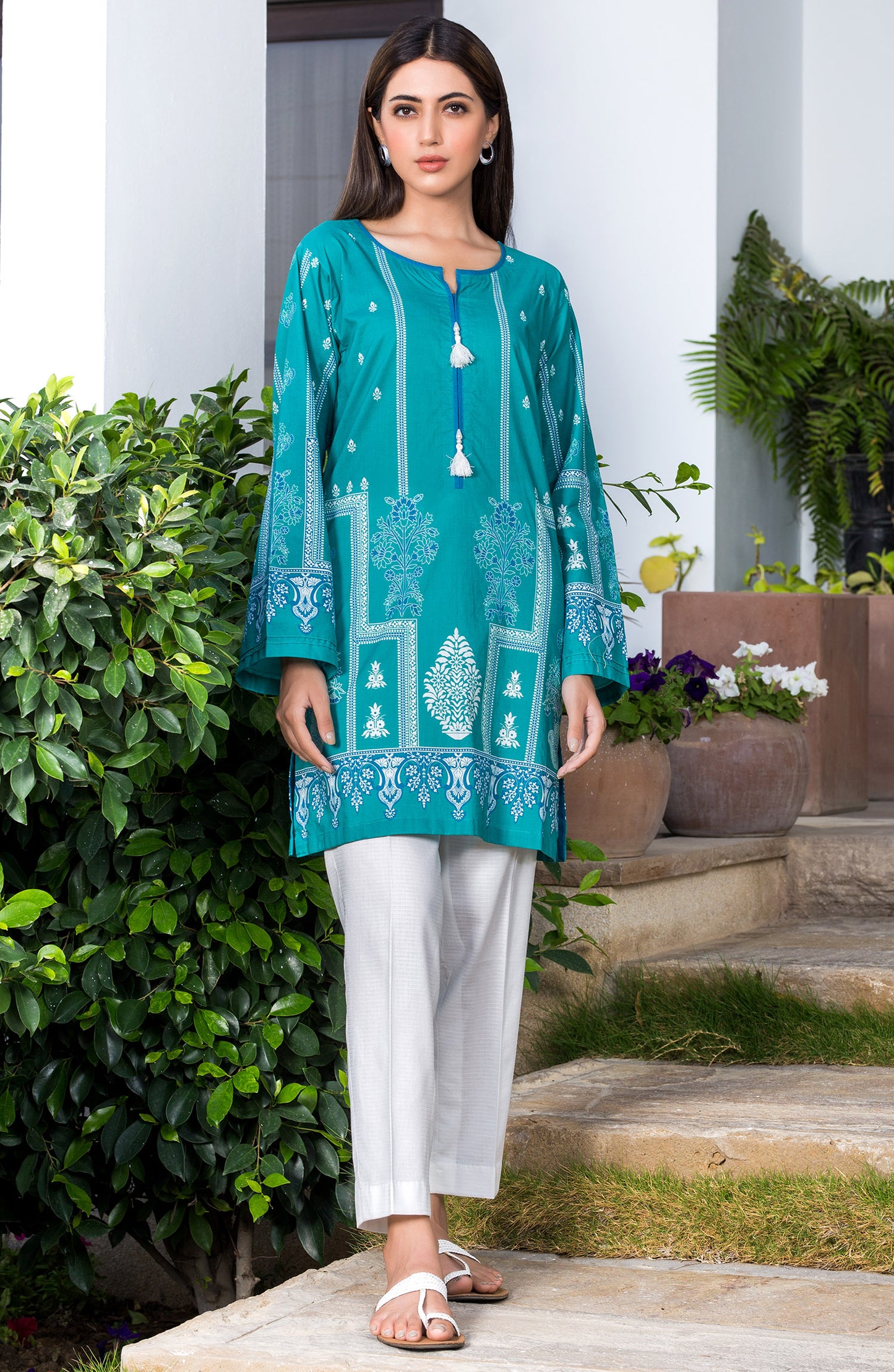 Unstitched 1 Piece Printed Lawn Shirt