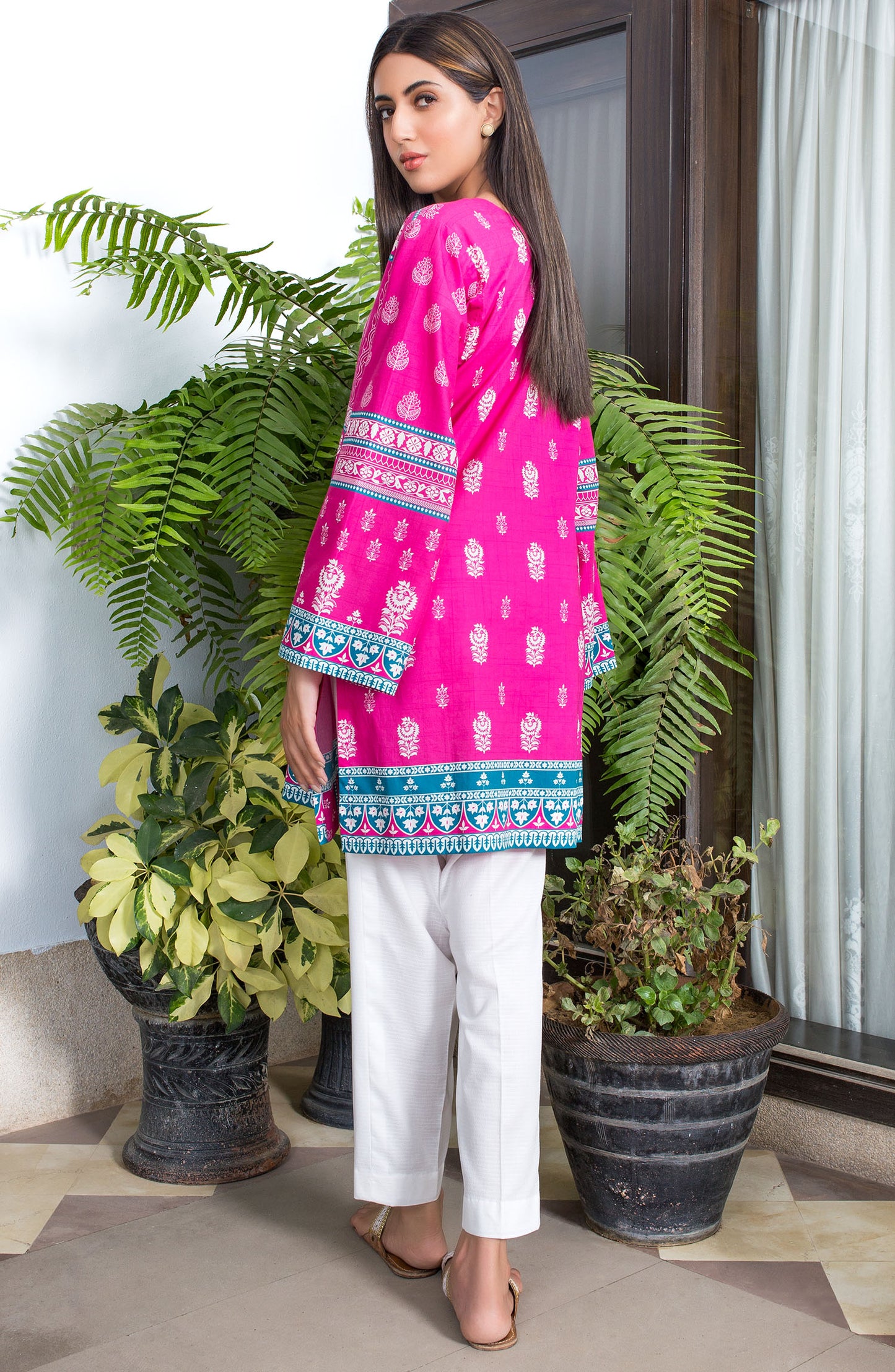Unstitched 1 Piece Printed Lawn Shirt