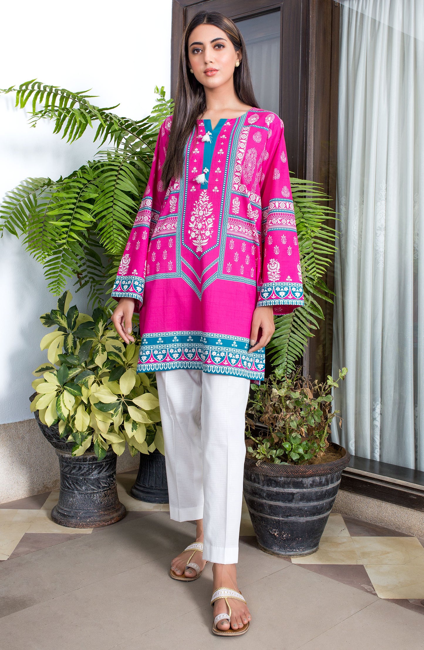 Unstitched 1 Piece Printed Lawn Shirt