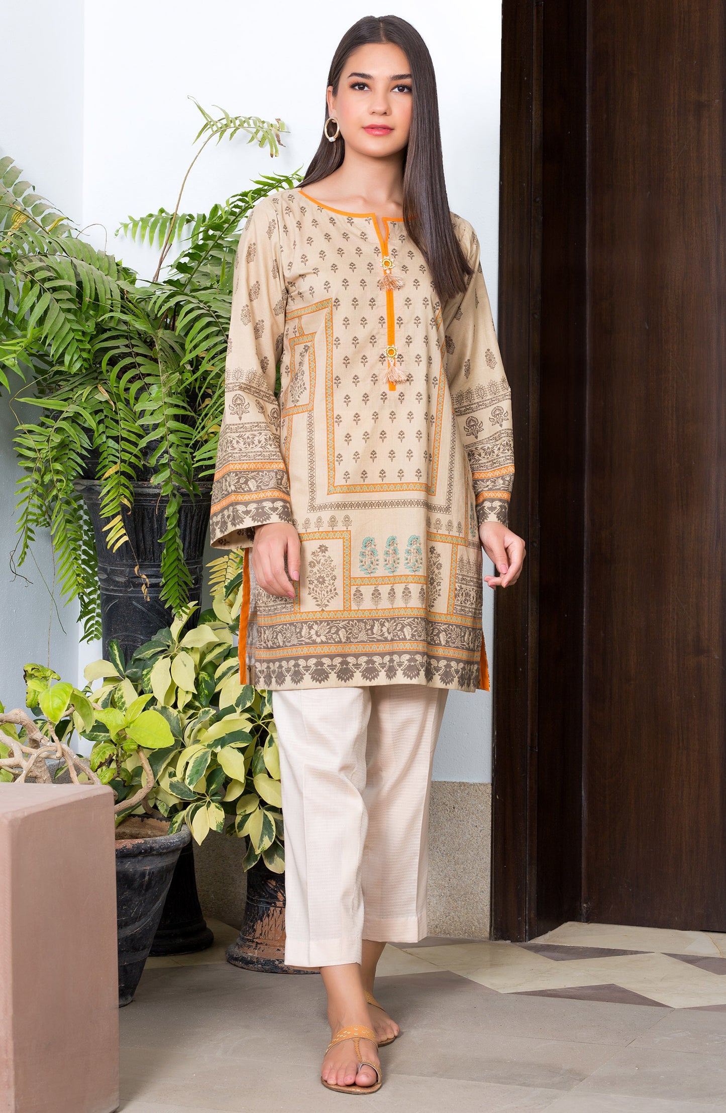 Unstitched 1 Piece Printed Lawn Shirt