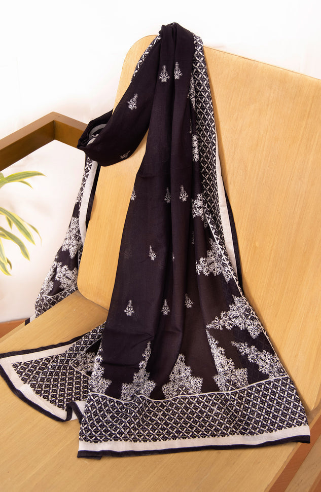 Stitched 1 Piece Printed Dobby Net Dupatta