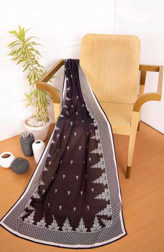 Stitched 1 Piece Printed Dobby Net Dupatta
