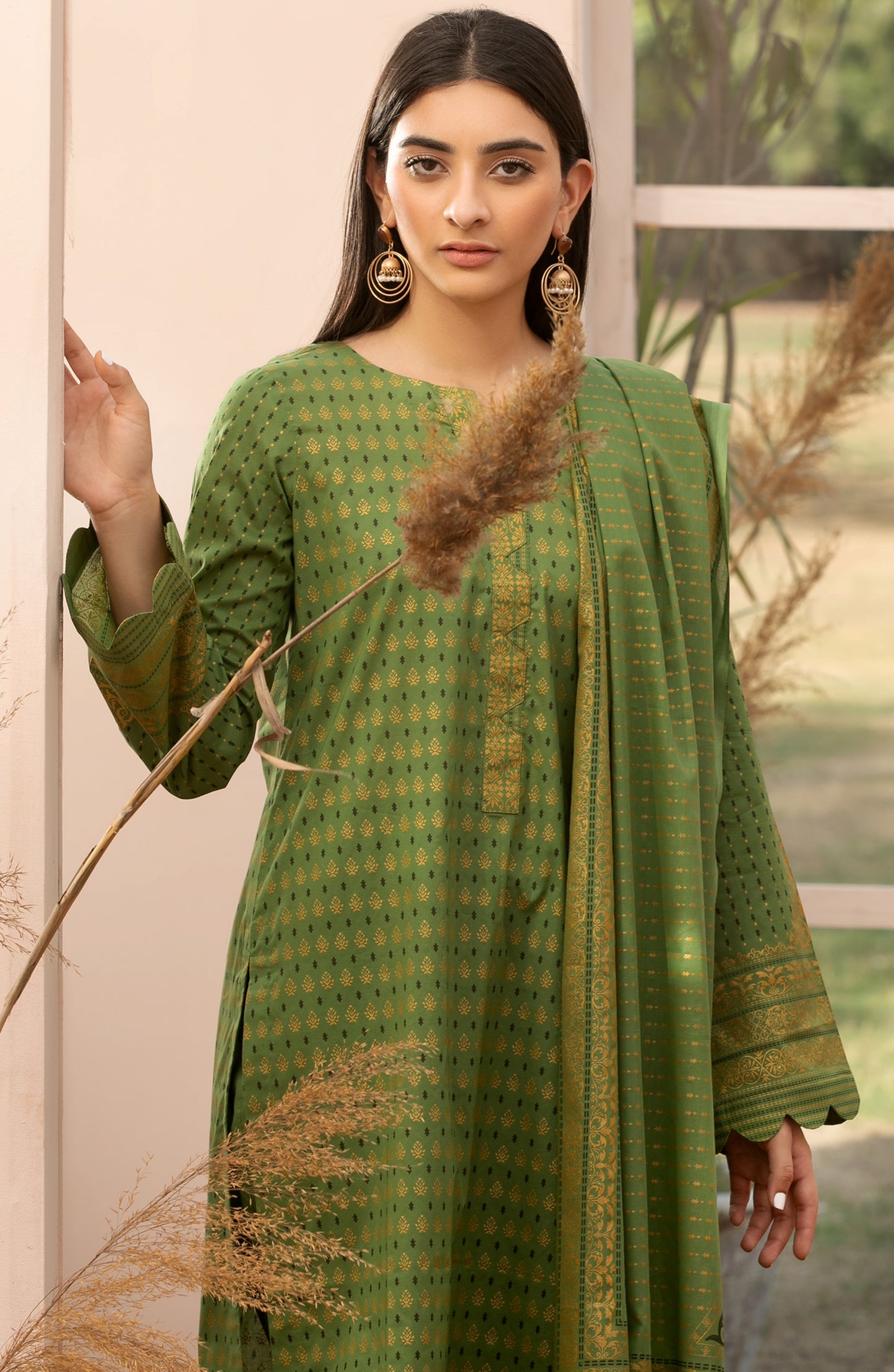 Unstitched 3 Piece Printed Lawn Suit