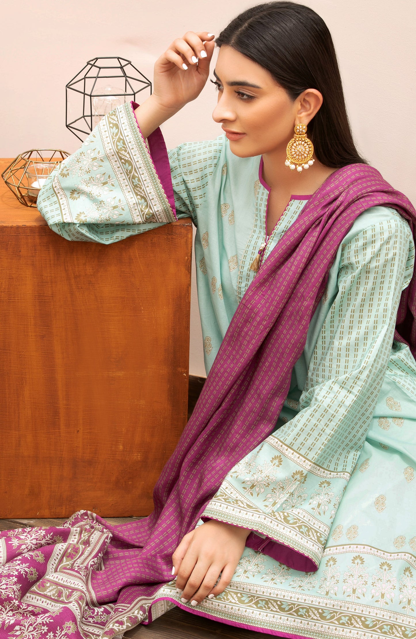 Unstitched 2 Piece Printed Lawn Shirt Dupatta