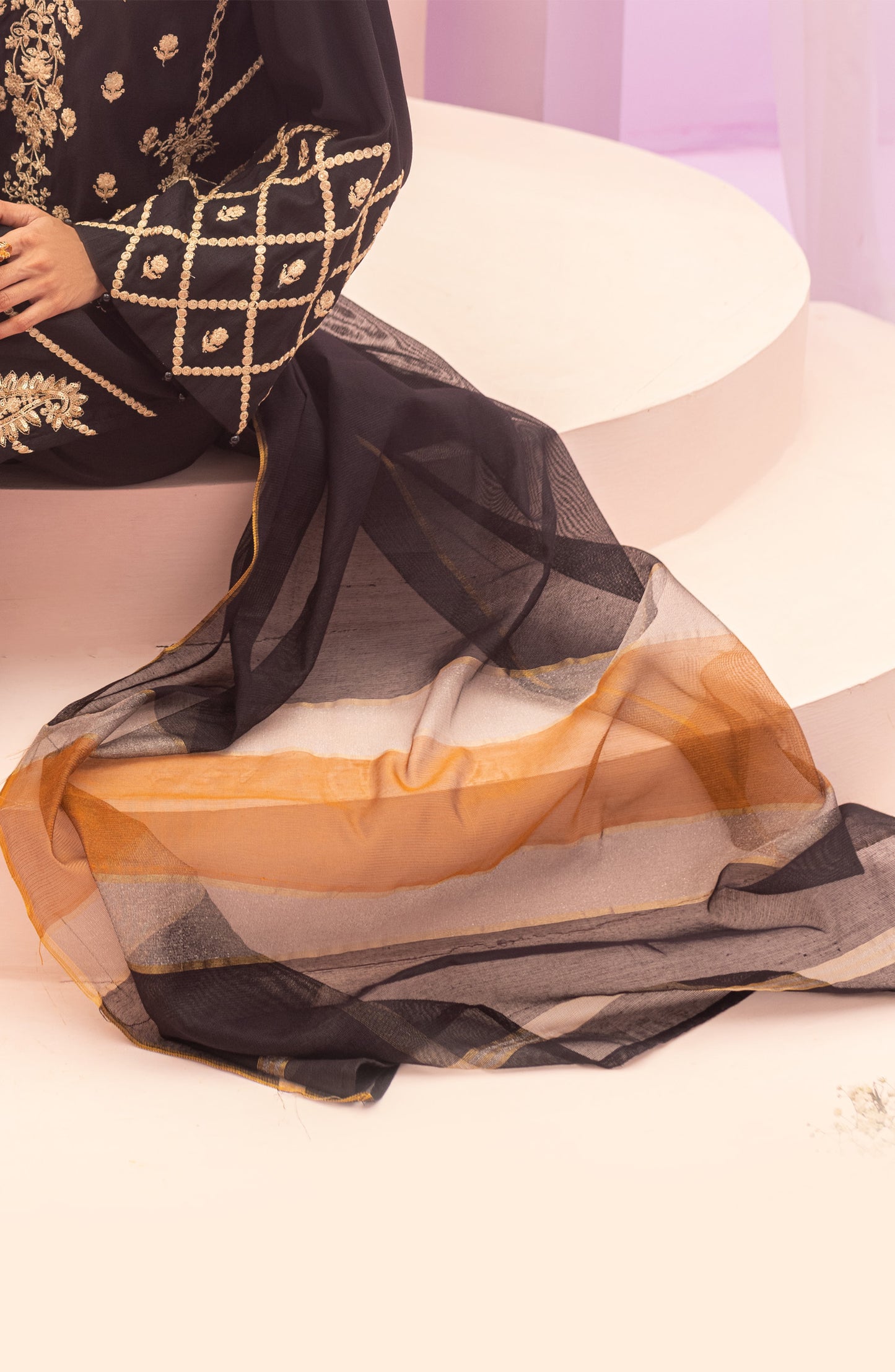 Stitched 1 Piece Printed Cotton Dupatta