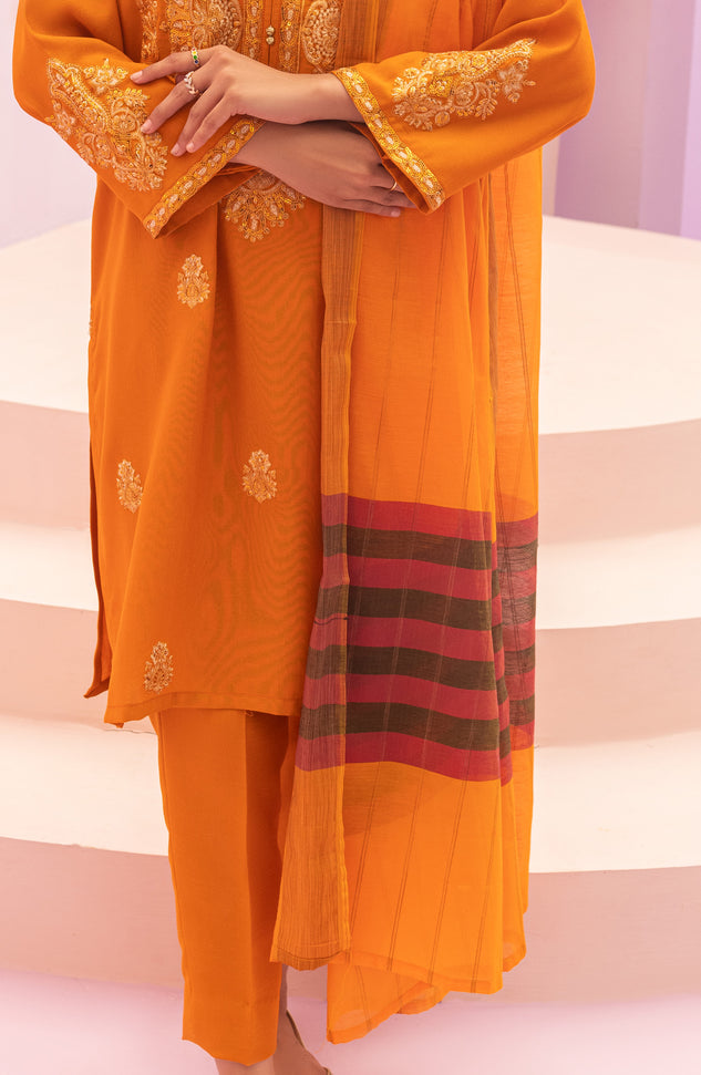 Stitched 1 Piece Printed Cotton Dupatta