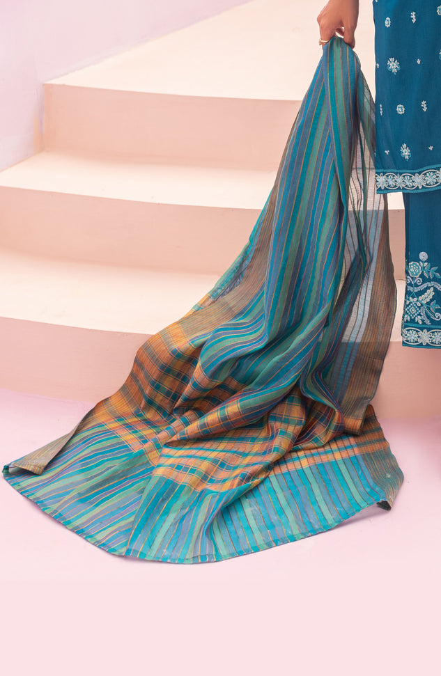 Stitched 1 Piece Printed Cotton Dupatta