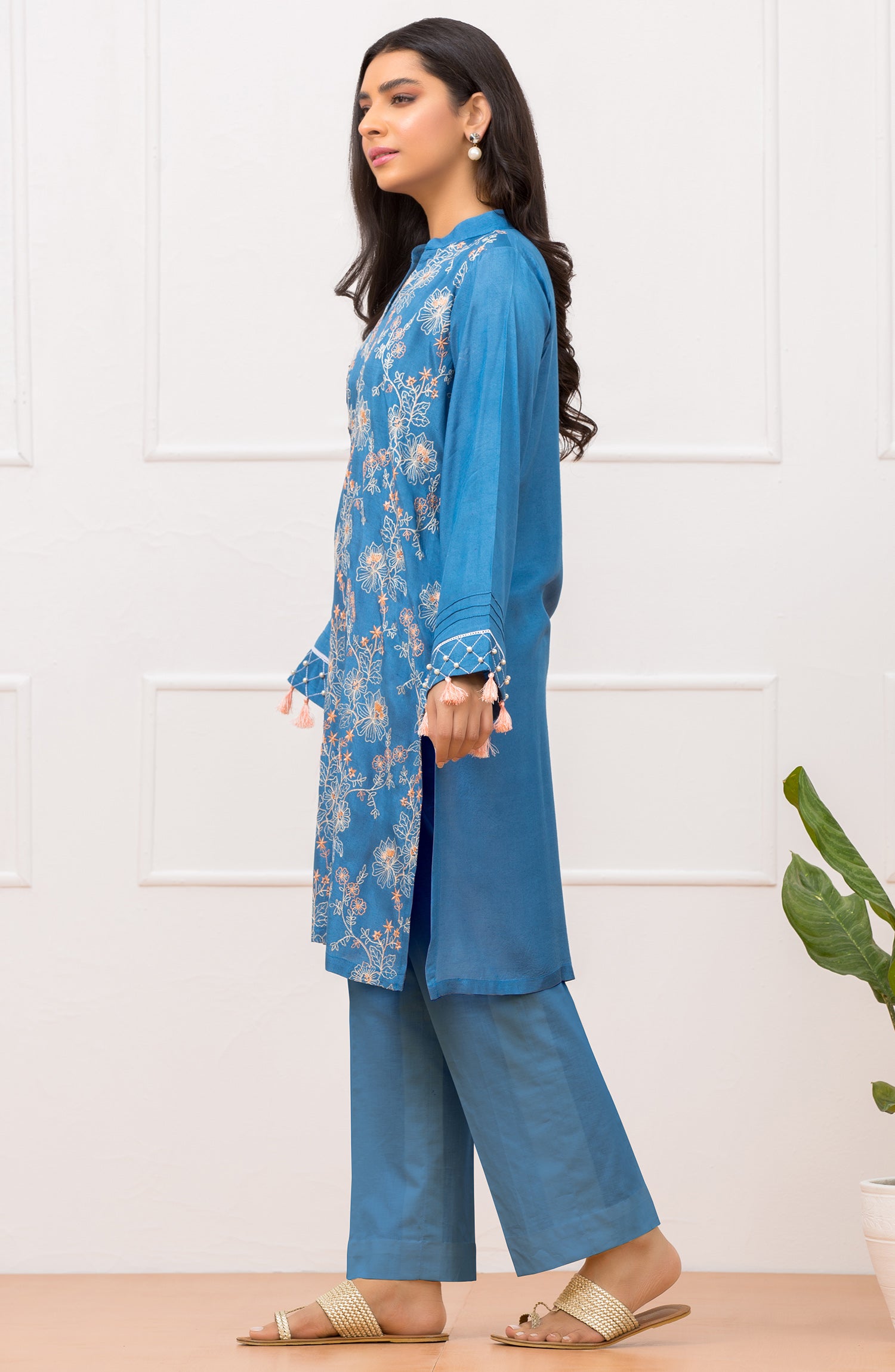 OTL-22-004/U RED LAWN  UNSTITCHED SHIRT DUPATTA PANTS
