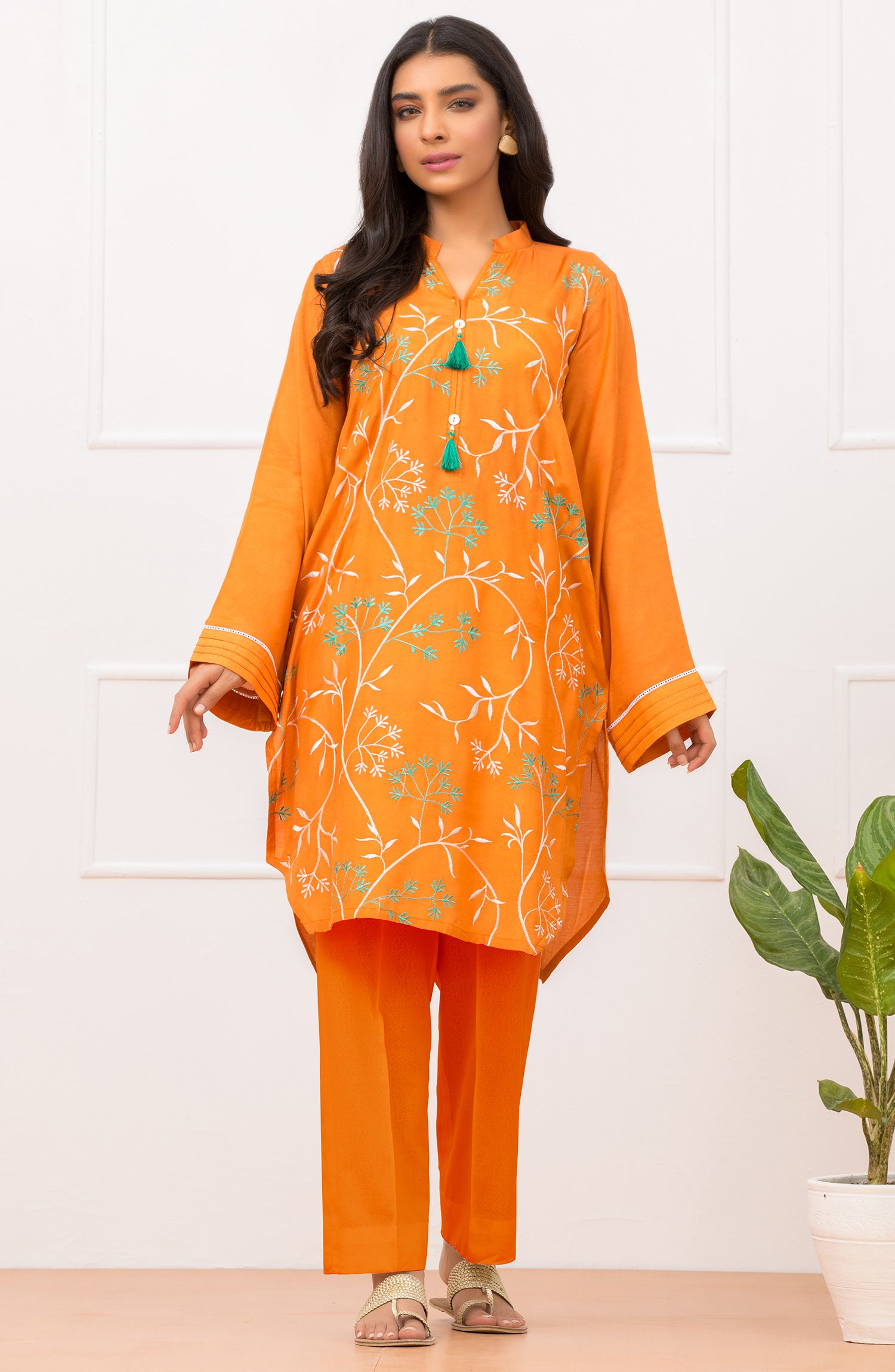 OTL-22-004/U RED LAWN  UNSTITCHED SHIRT DUPATTA PANTS