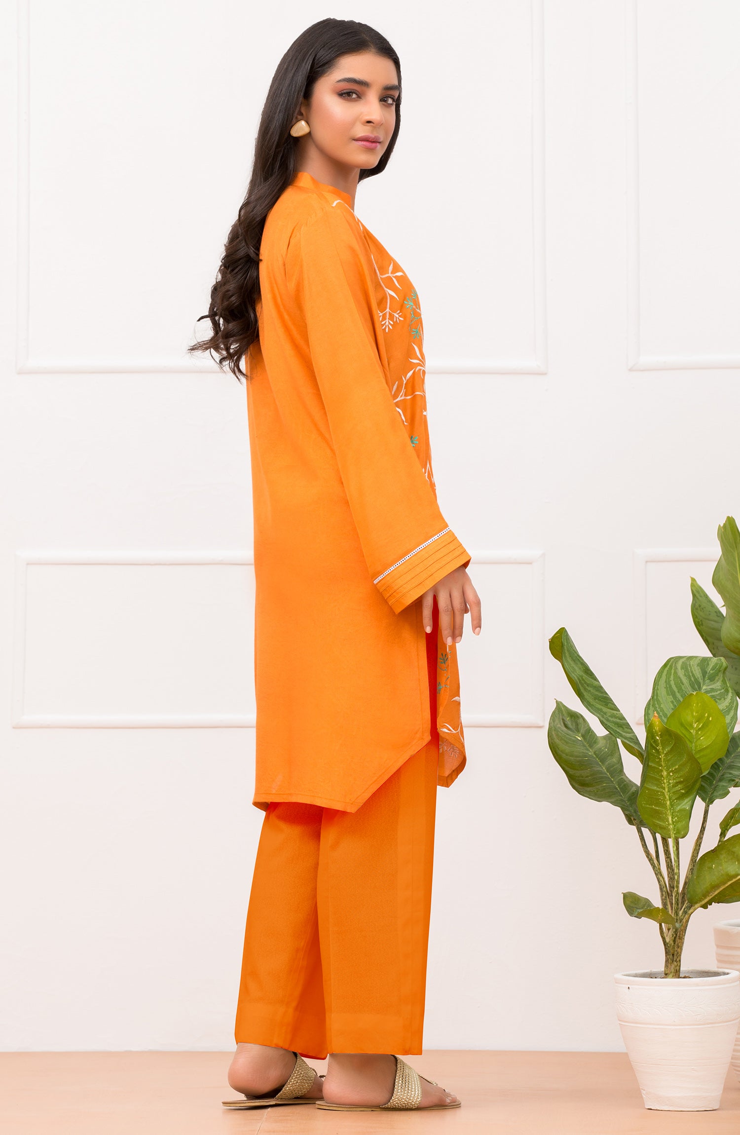 OTL-22-004/U RED LAWN  UNSTITCHED SHIRT DUPATTA PANTS