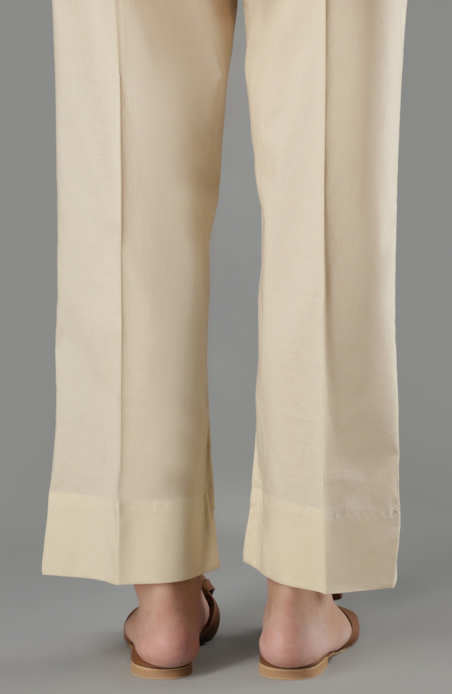 Stitched Bottoms 1 Piece Plain Cambric Pants
