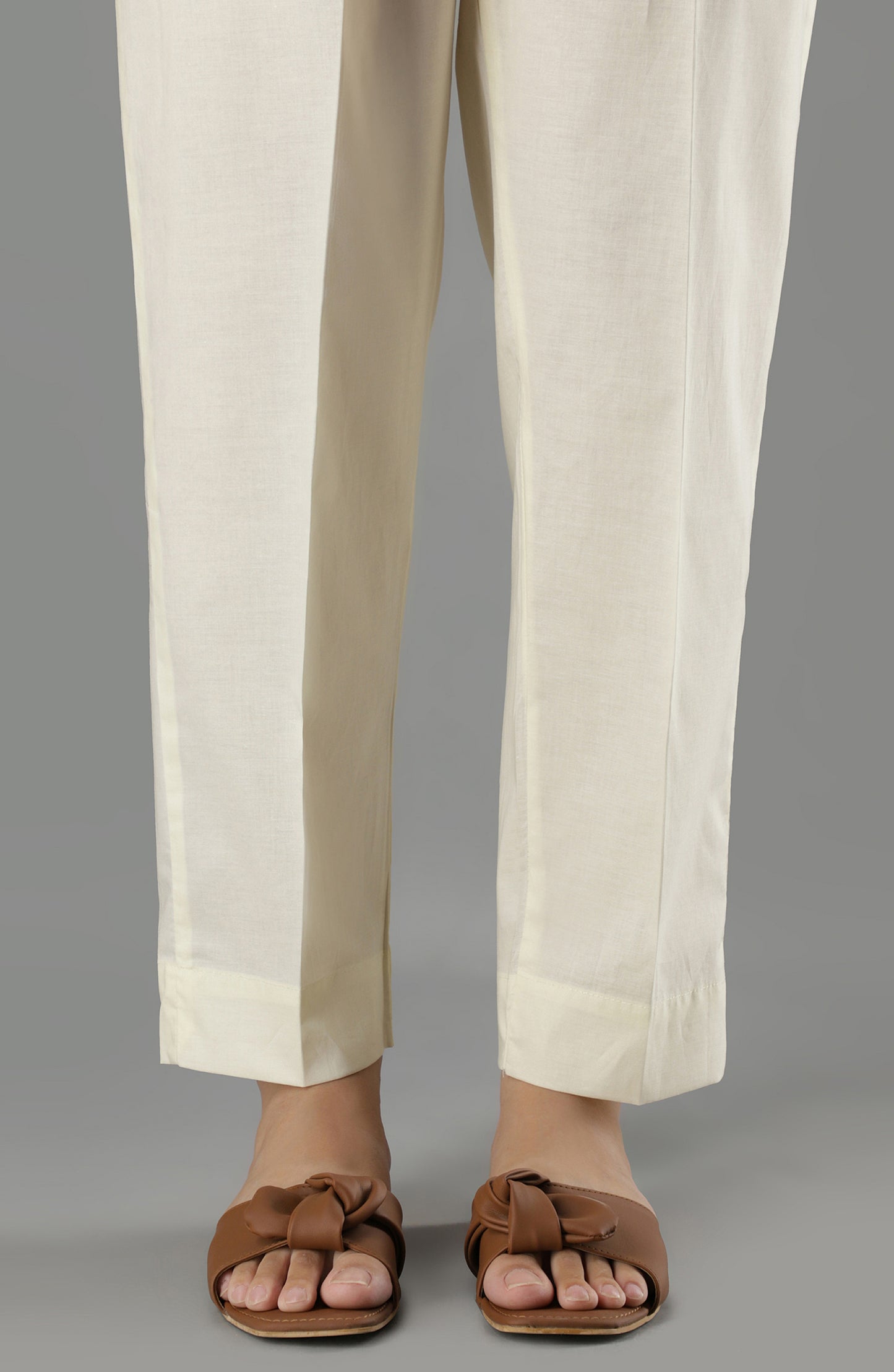 Stitched Bottoms 1 Piece Plain Cambric Pants