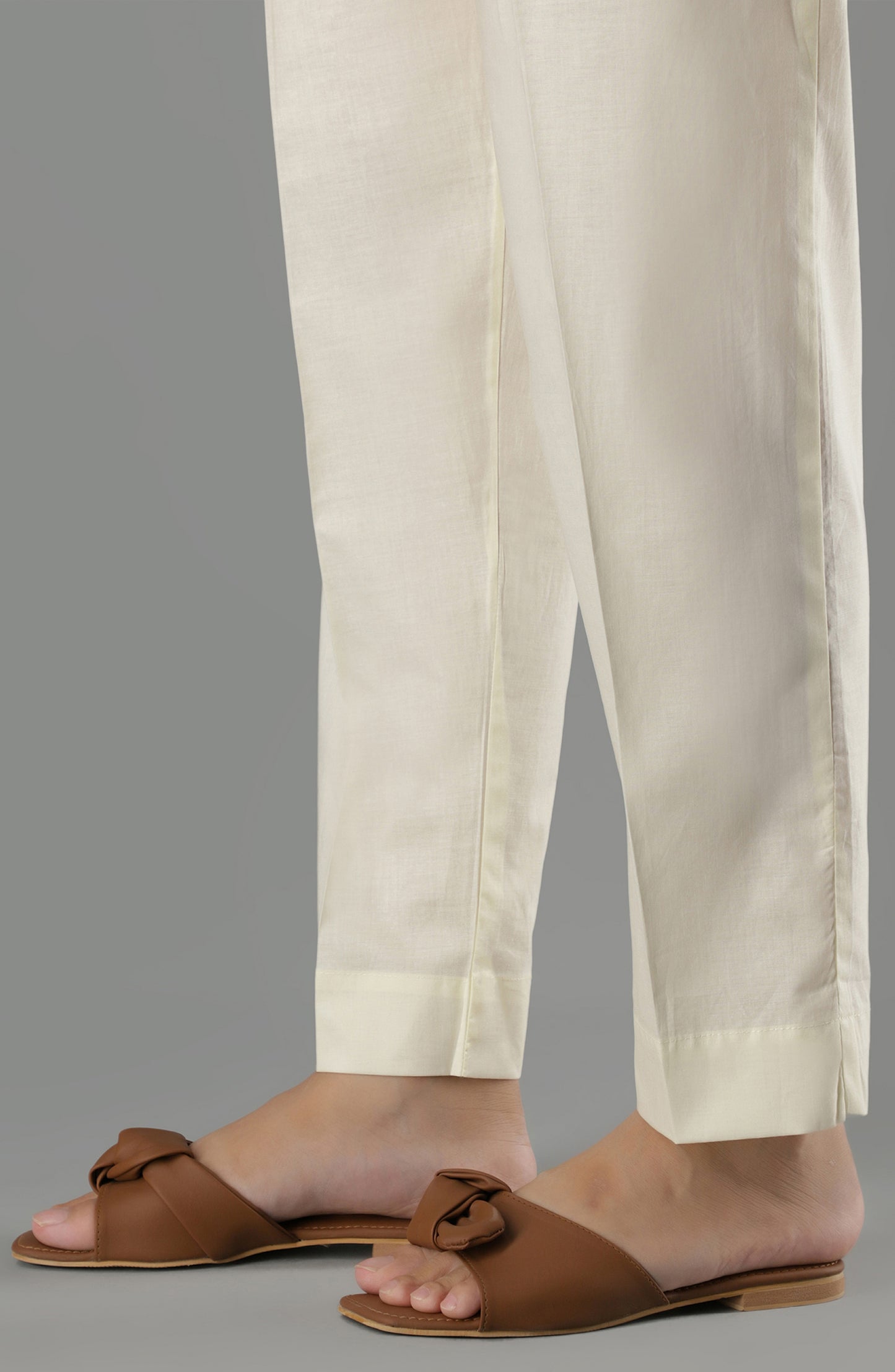 Stitched Bottoms 1 Piece Plain Cambric Pants