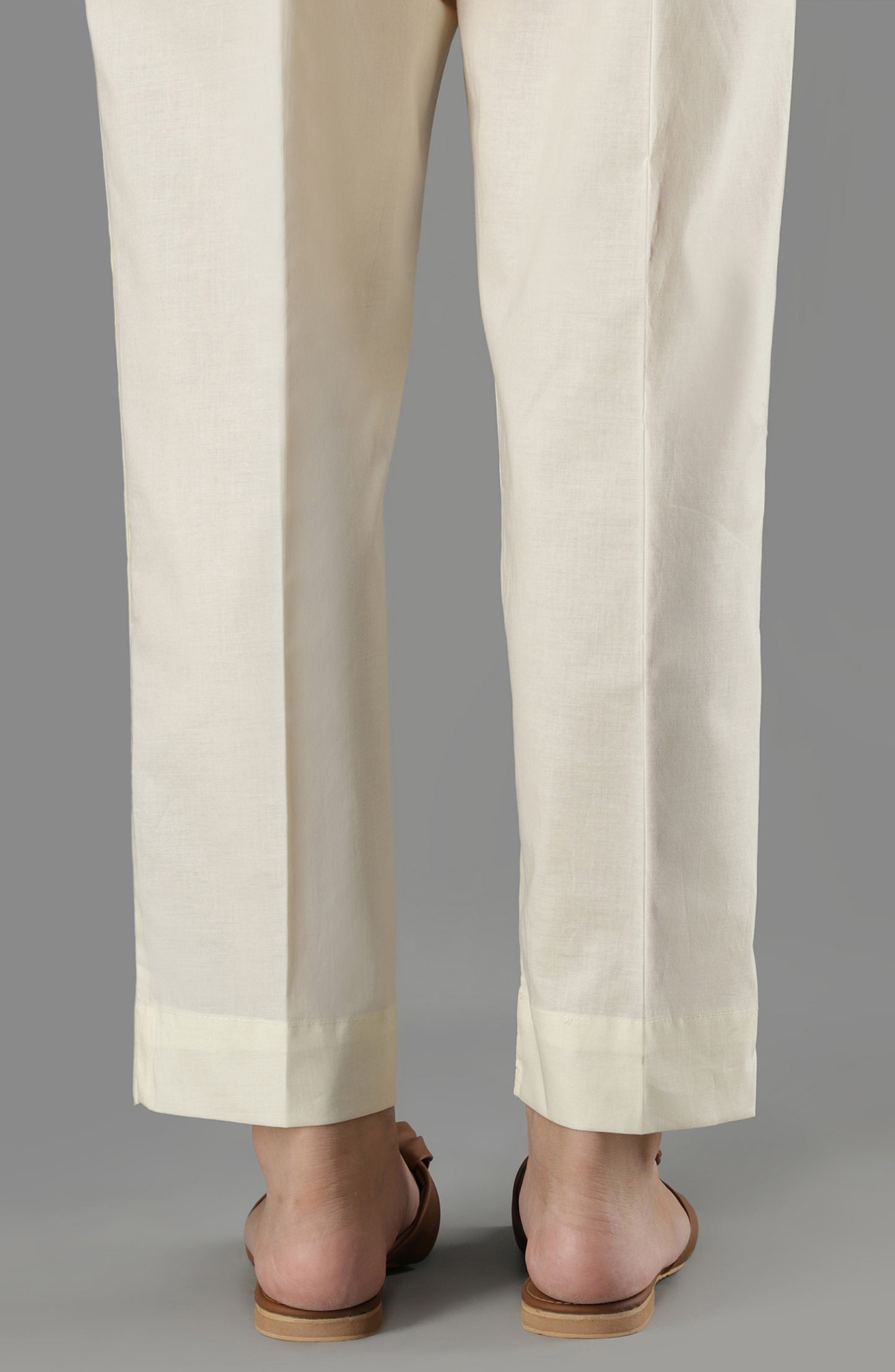 Stitched Bottoms 1 Piece Plain Cambric Pants