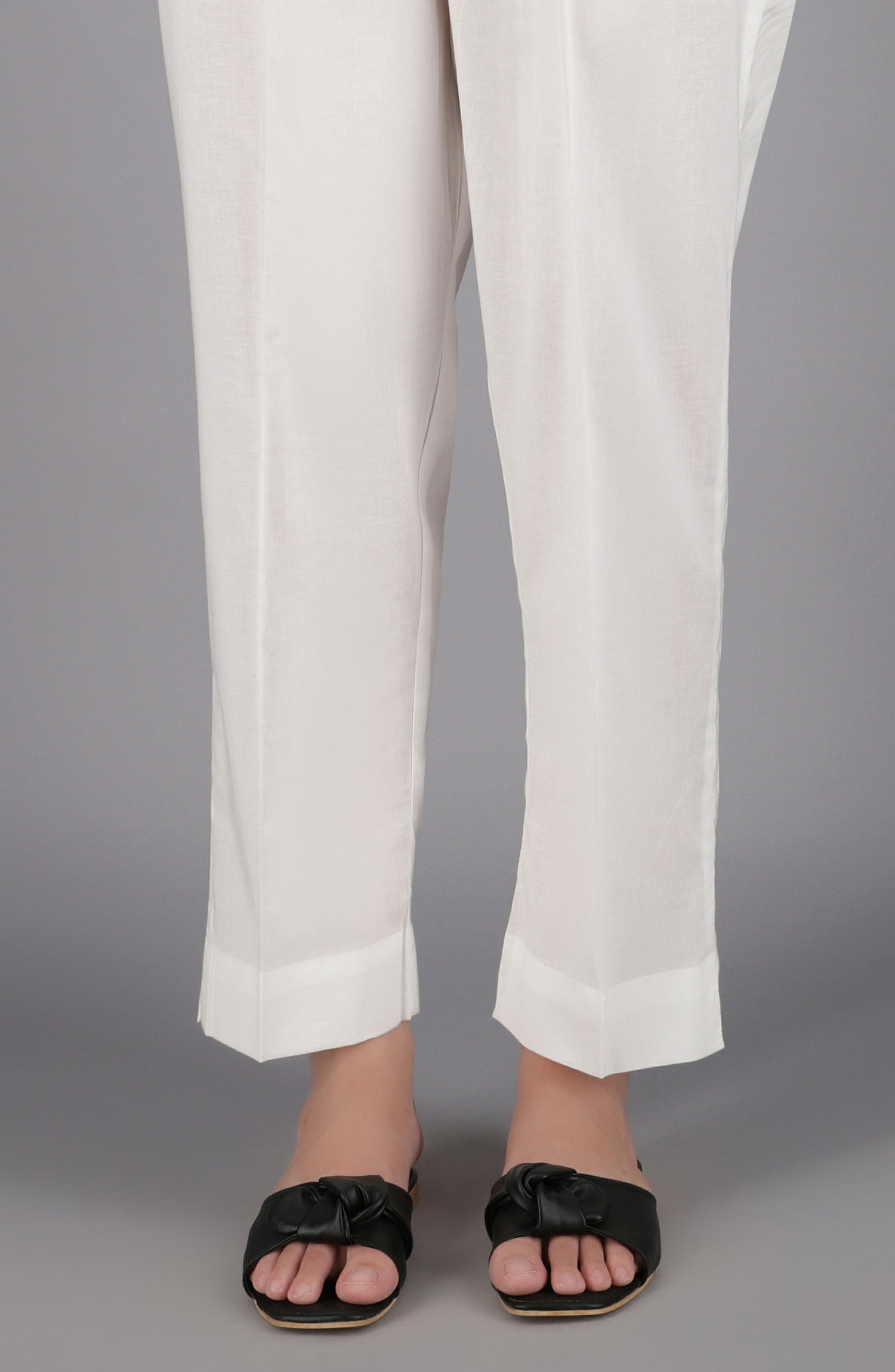 NRP-104/S WHITE CAMBRIC SCPANTS STITCHED BOTTOMS PANTS