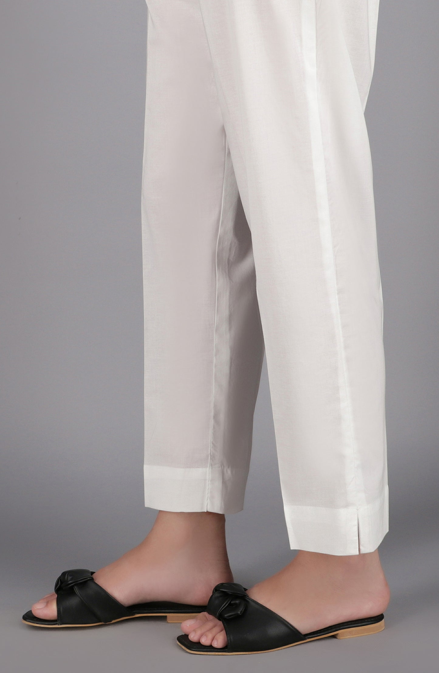 NRP-104/S WHITE CAMBRIC SCPANTS STITCHED BOTTOMS PANTS
