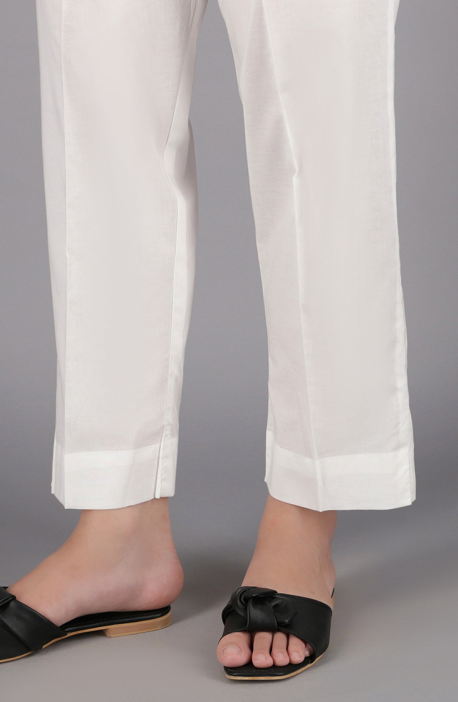 NRP-104/S WHITE CAMBRIC SCPANTS STITCHED BOTTOMS PANTS