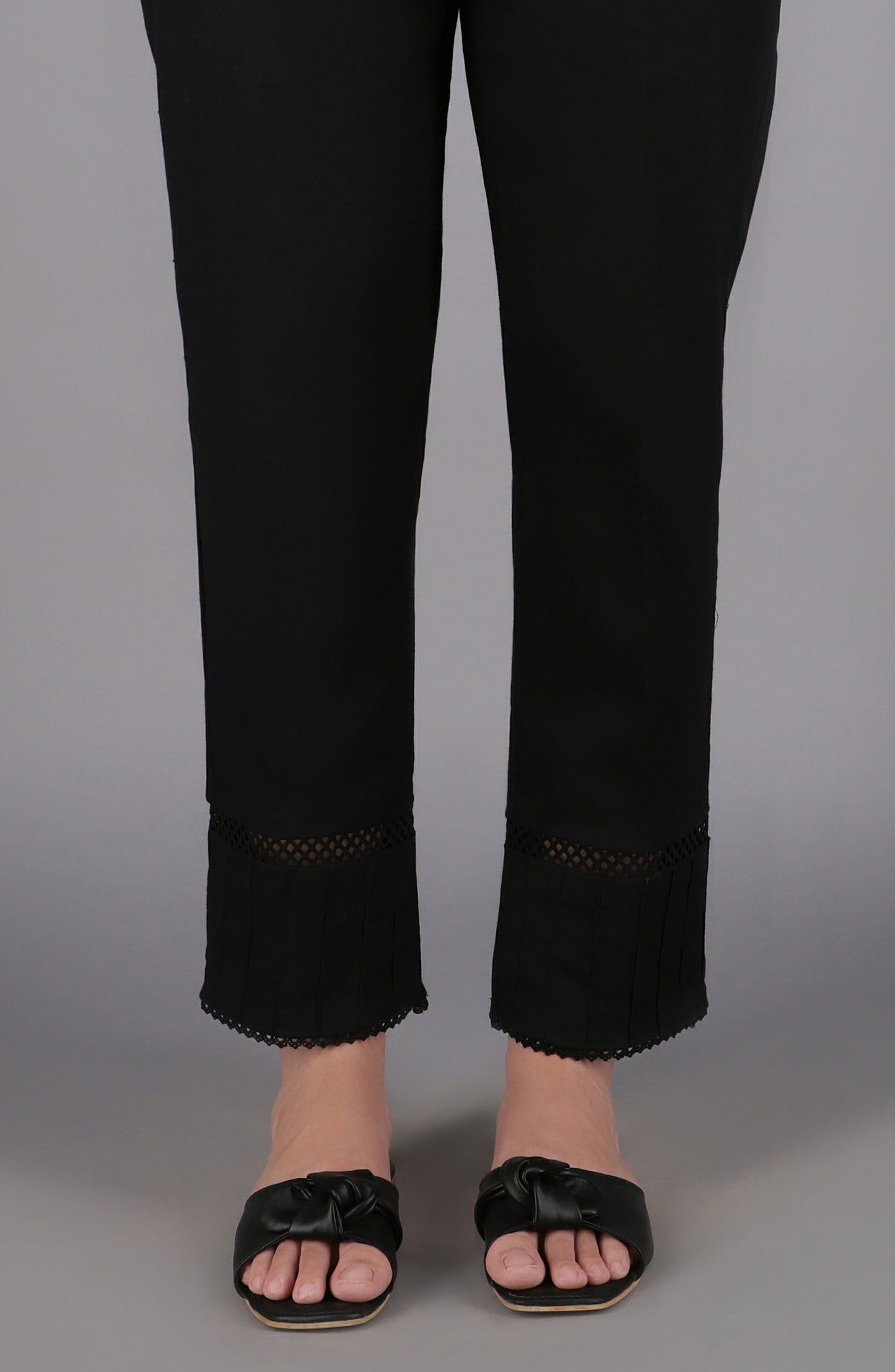 NRP-71/S BLACK DOBBY SCPANTS STITCHED BOTTOMS PANTS