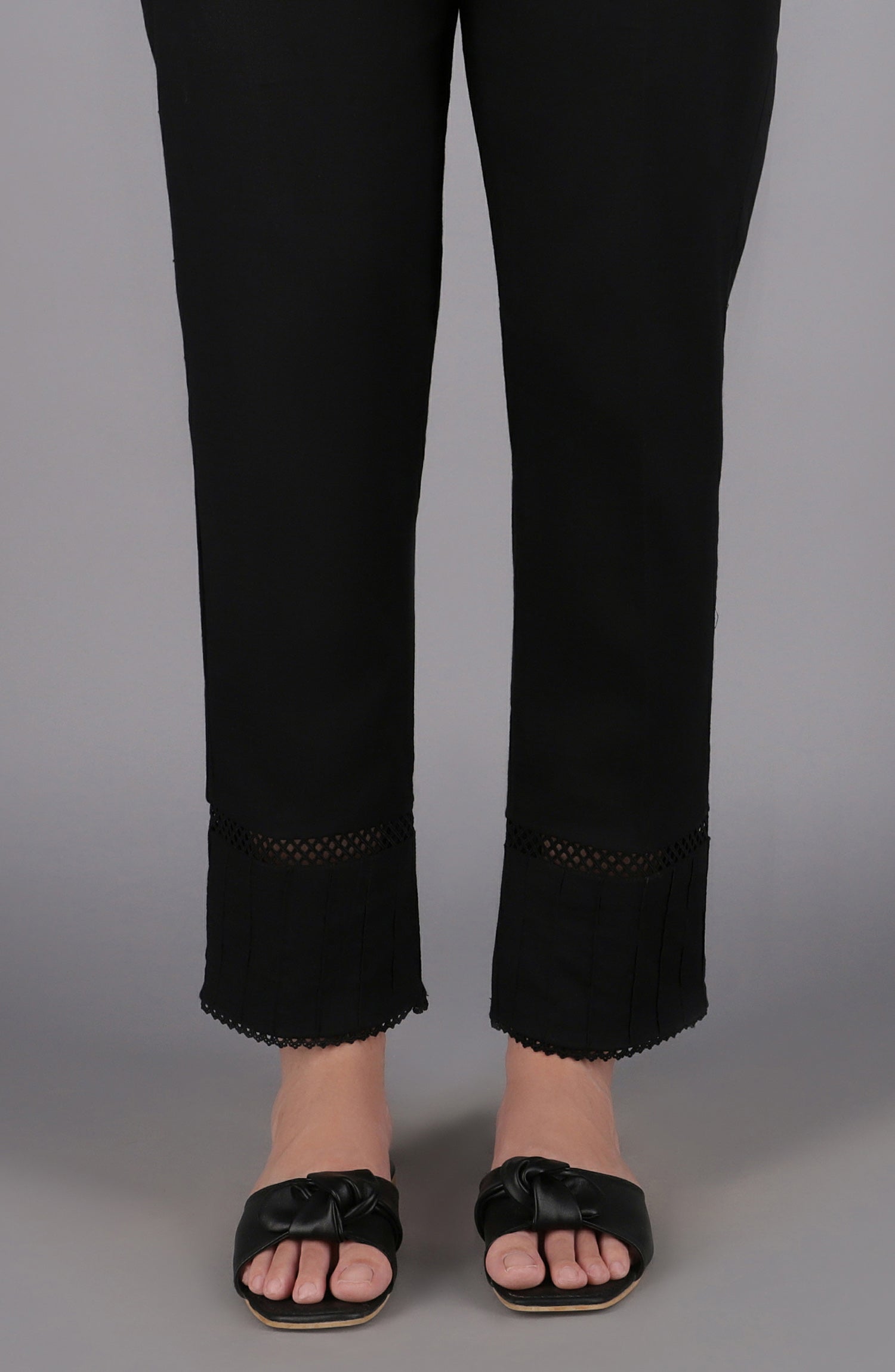 NRP-71/S BLACK DOBBY SCPANTS STITCHED BOTTOMS PANTS