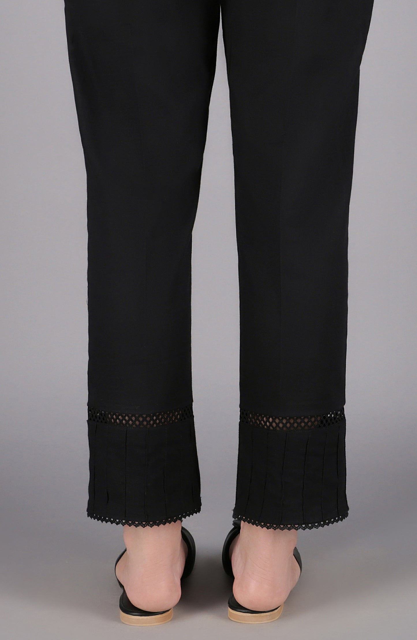 NRP-71/S BLACK DOBBY SCPANTS STITCHED BOTTOMS PANTS