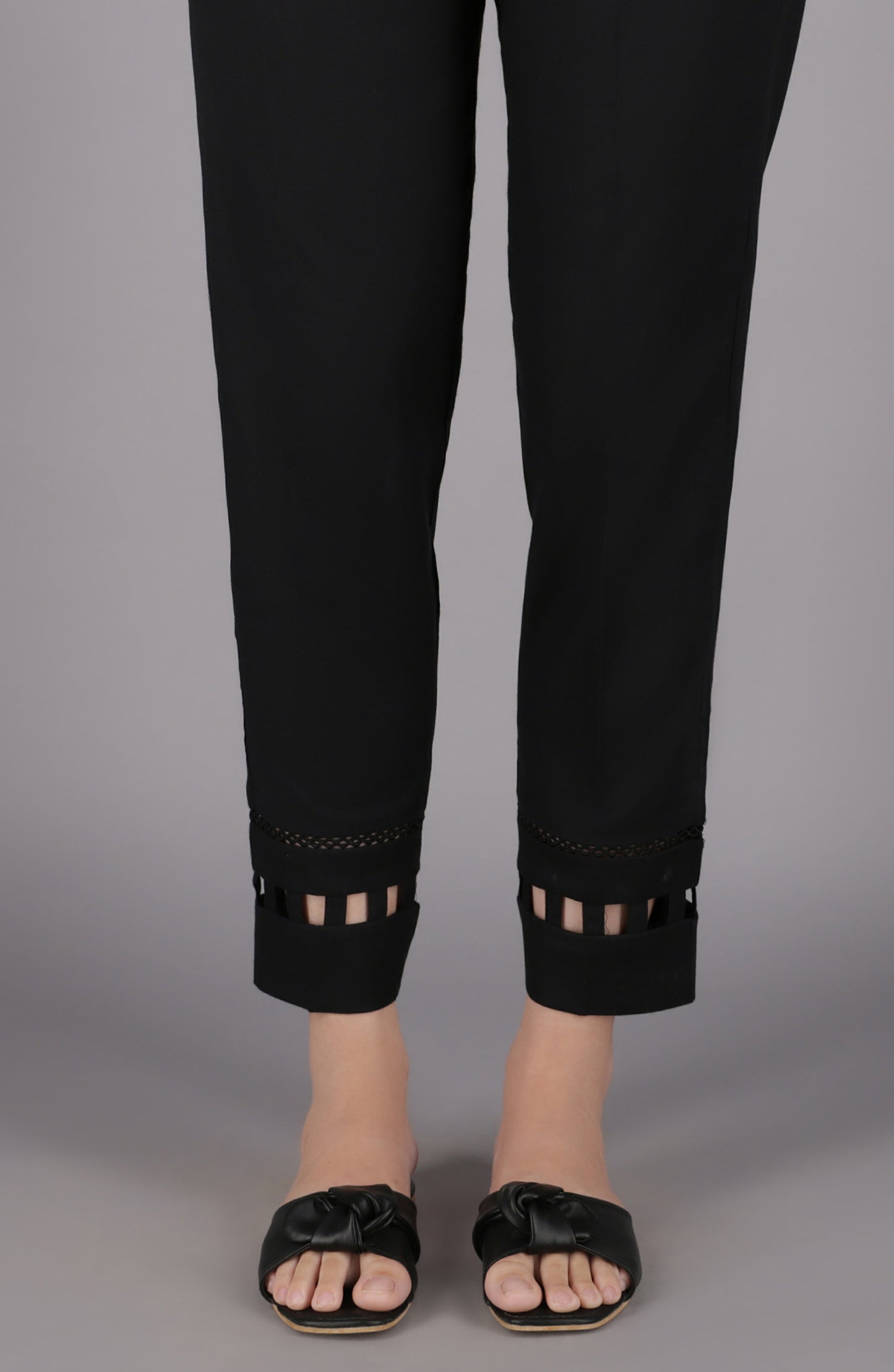 NRP-72/S BLACK DOBBY SCPANTS STITCHED BOTTOMS PANTS