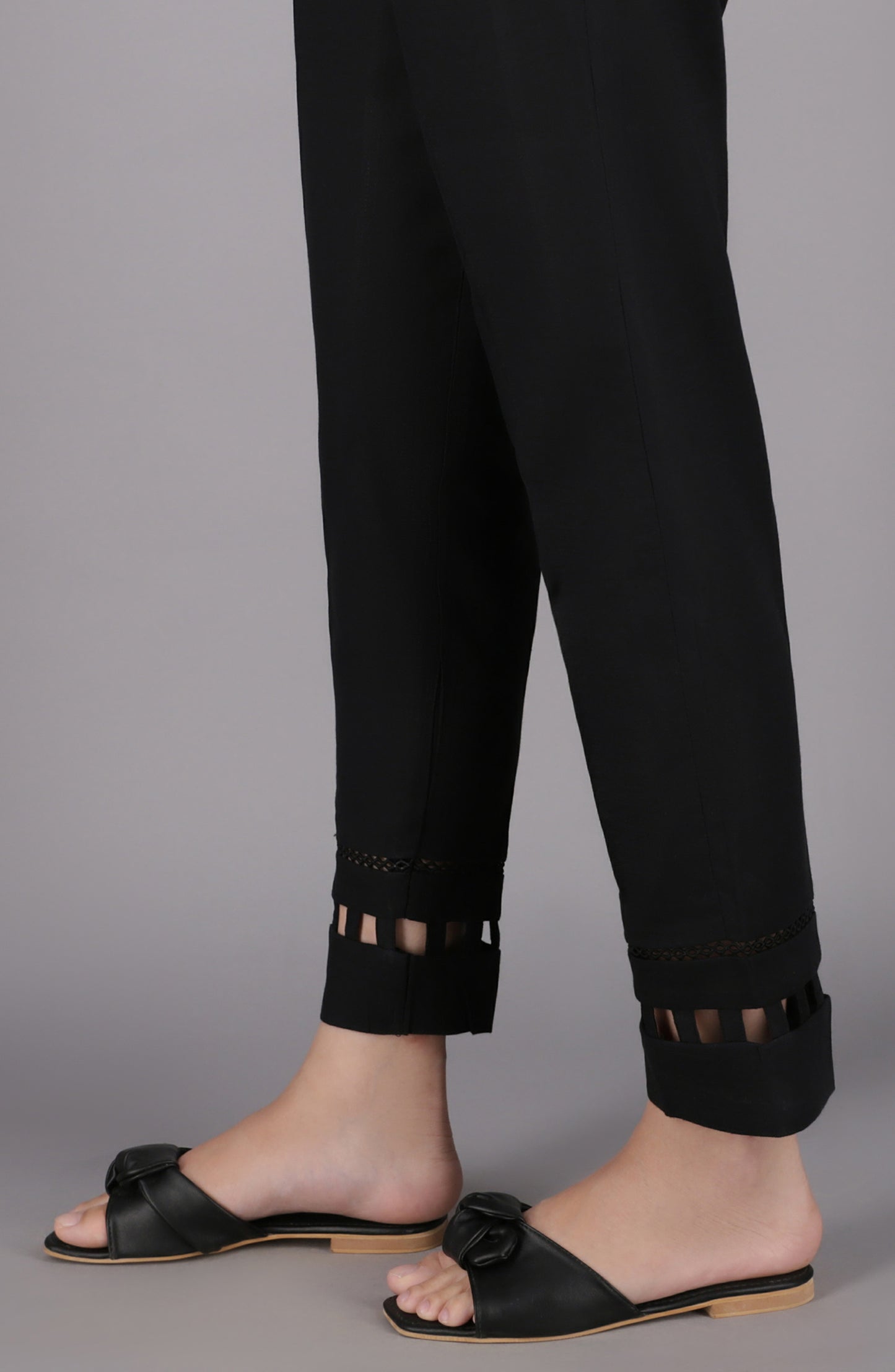 NRP-72/S BLACK DOBBY SCPANTS STITCHED BOTTOMS PANTS