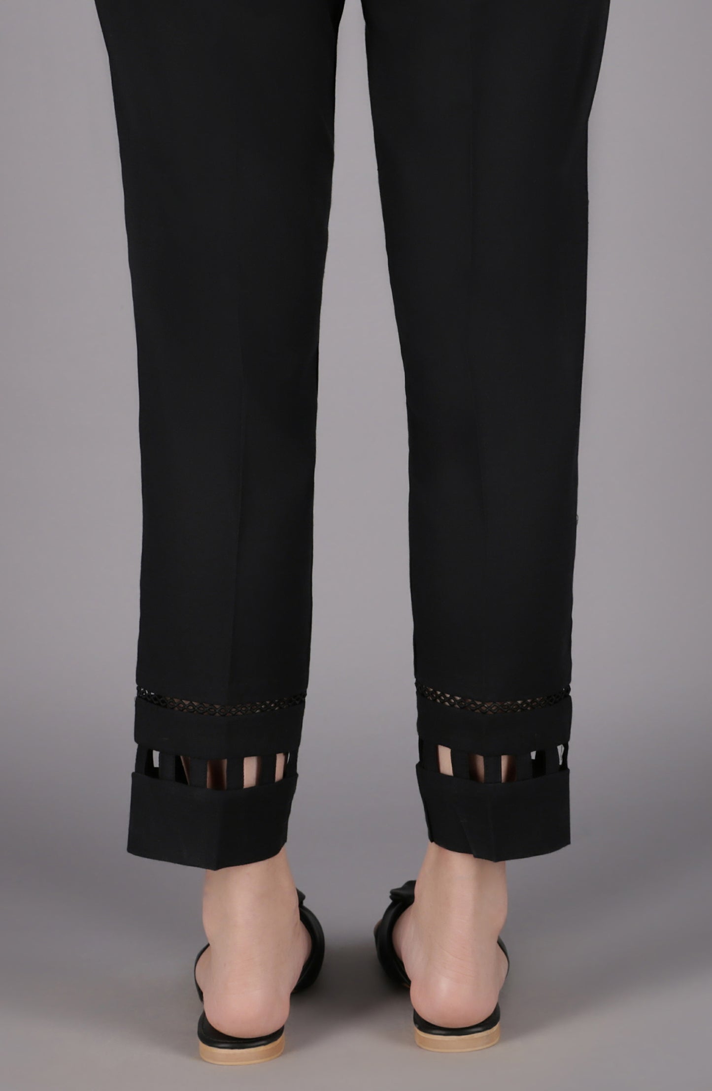 NRP-72/S BLACK DOBBY SCPANTS STITCHED BOTTOMS PANTS