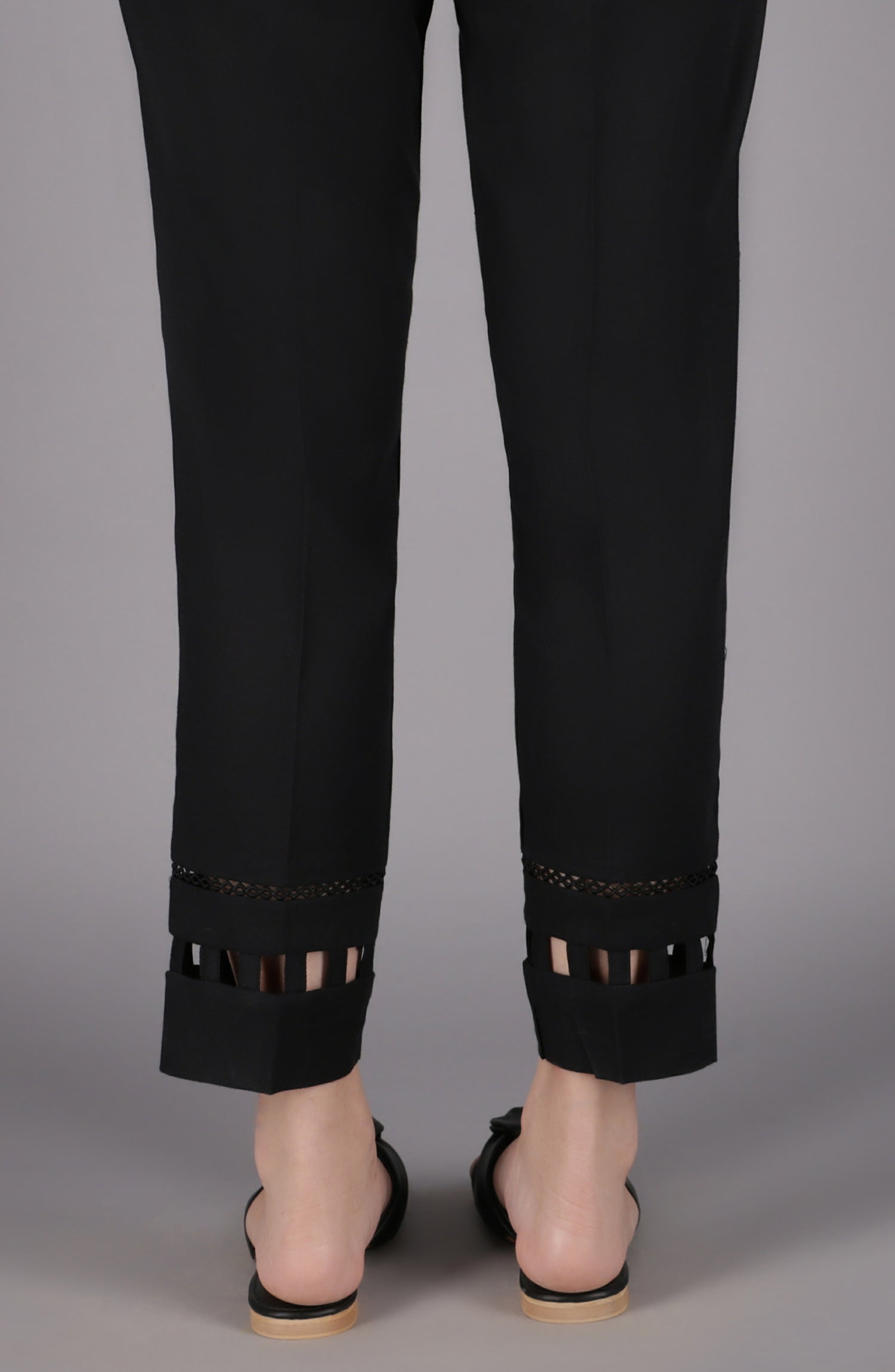 NRP-72/S BLACK DOBBY SCPANTS STITCHED BOTTOMS PANTS