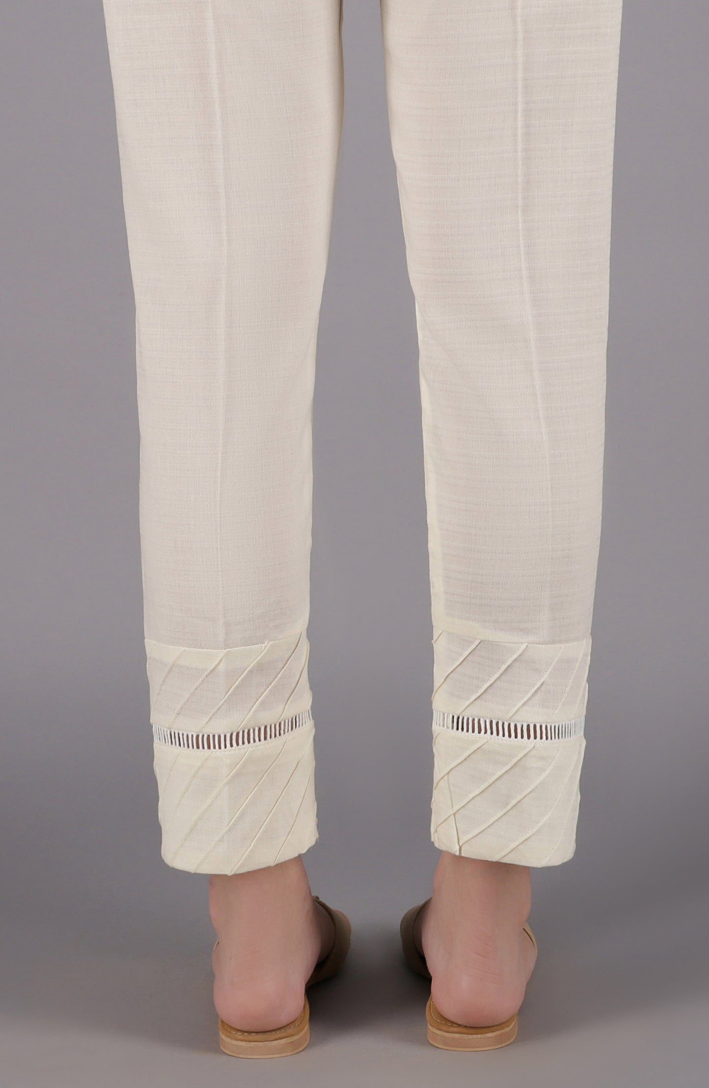 NRP-73/S CREAM DOBBY SCPANTS STITCHED BOTTOMS PANTS