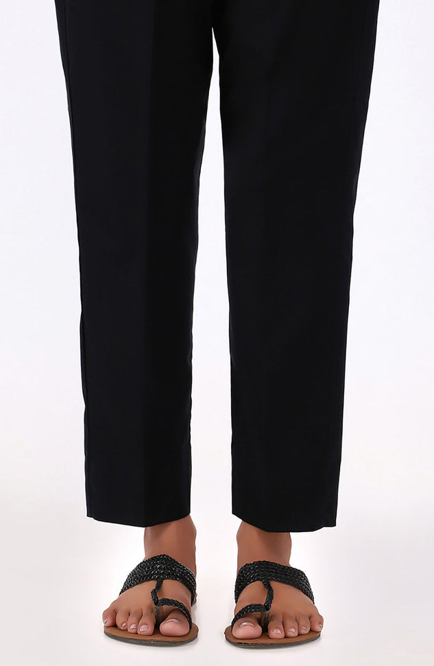 Stitched Basic Cambric Pants- Black