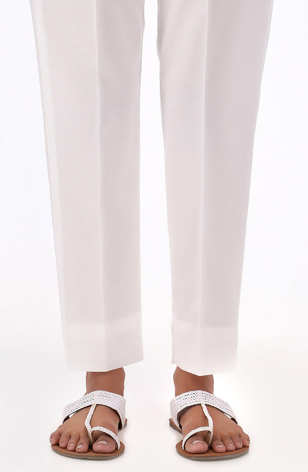 Stitched Basic Cambric Pants- White