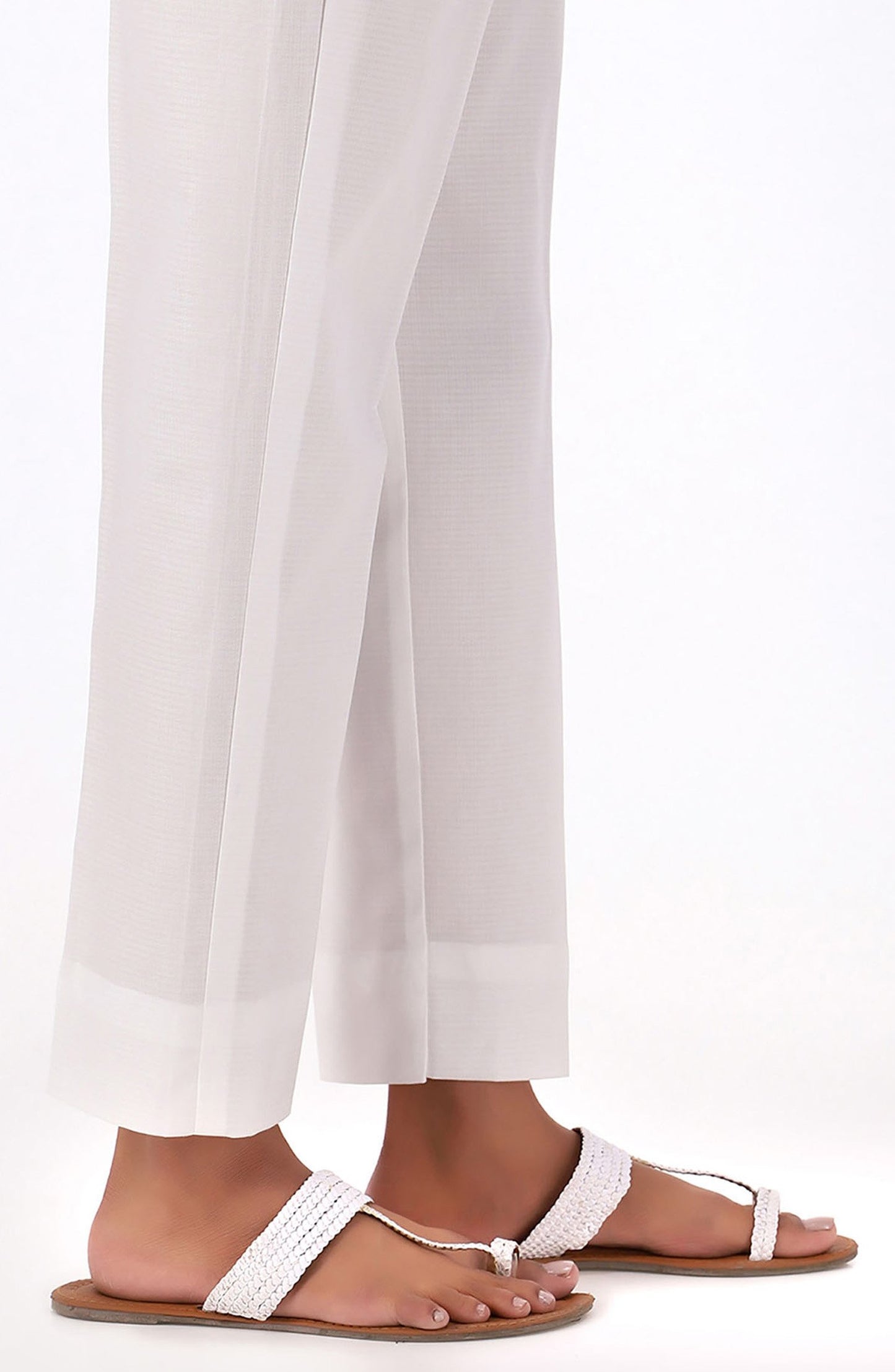 Stitched Basic Cambric Pants- White (NRP-60/S WHITE)