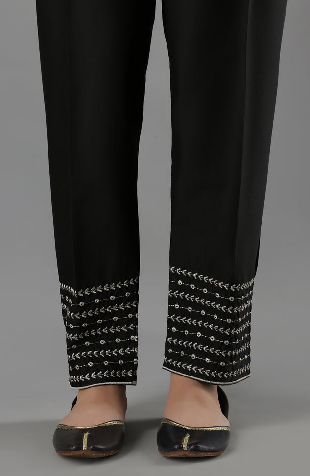 Stitched Bottoms 1 Piece Embroidered Cambric Pants