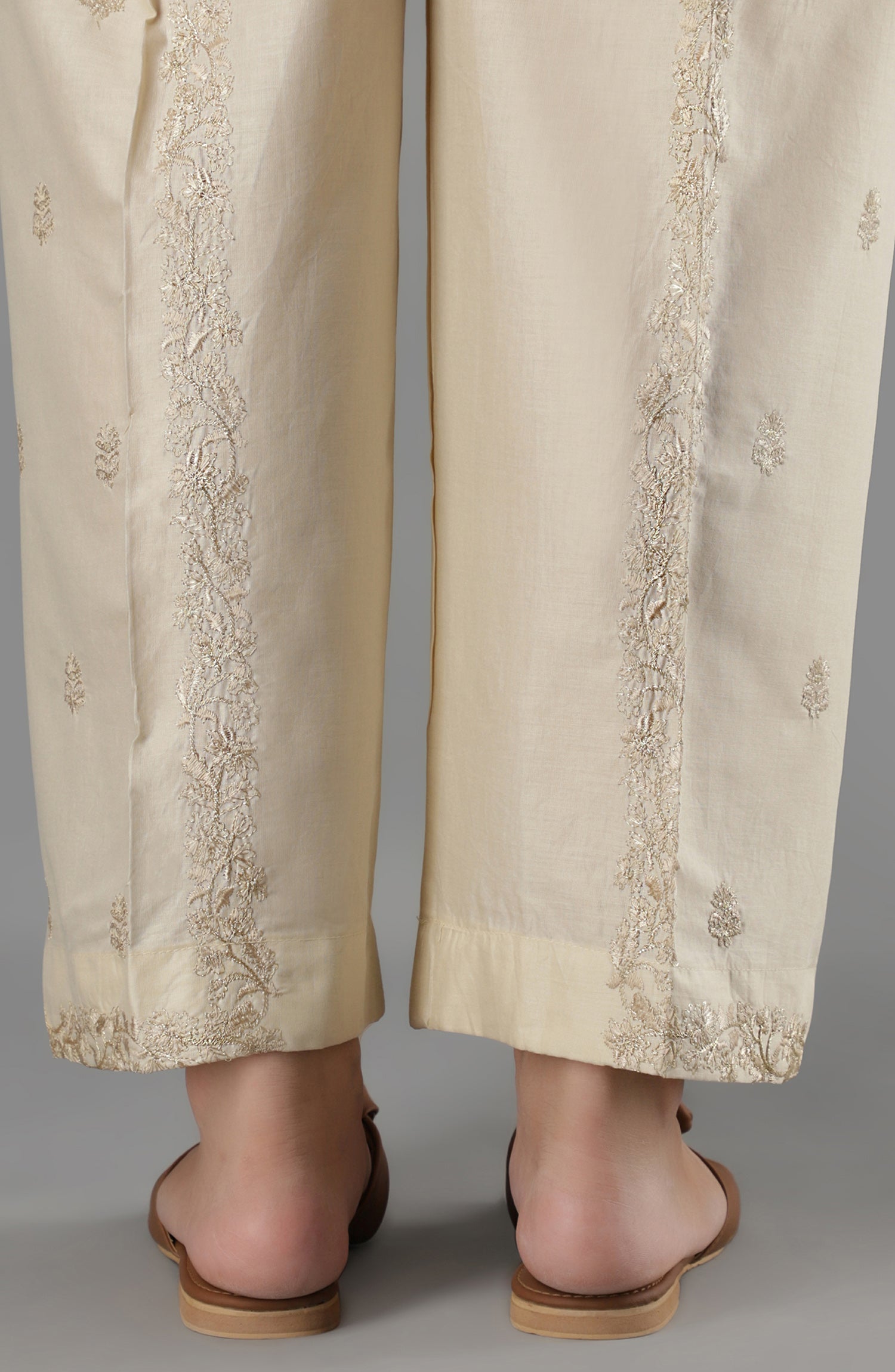 NRPE-64/S BEIGE CAMBRIC SCPANTS STITCHED BOTTOMS PANTS