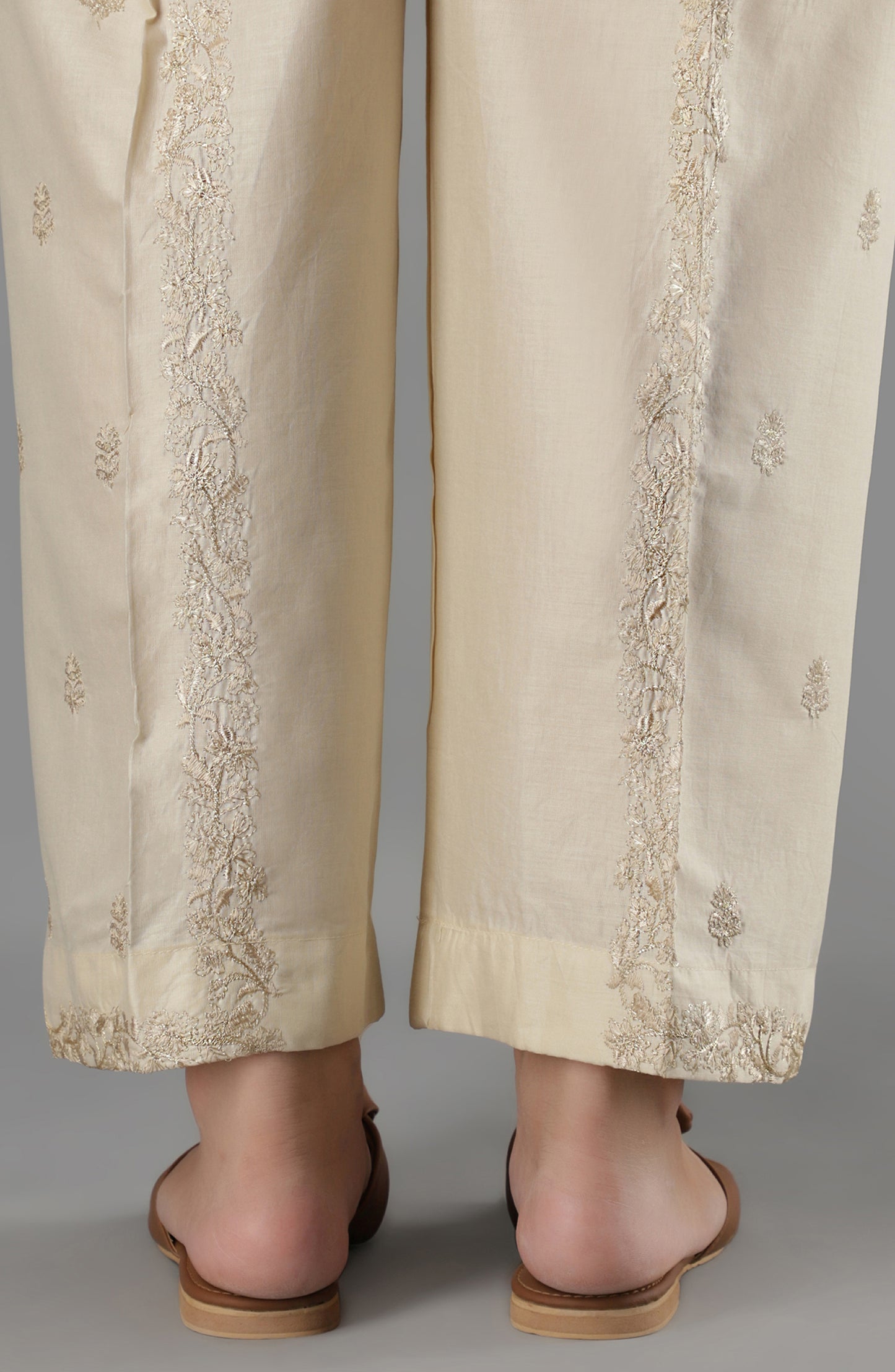 NRPE-64/S BEIGE CAMBRIC SCPANTS STITCHED BOTTOMS PANTS