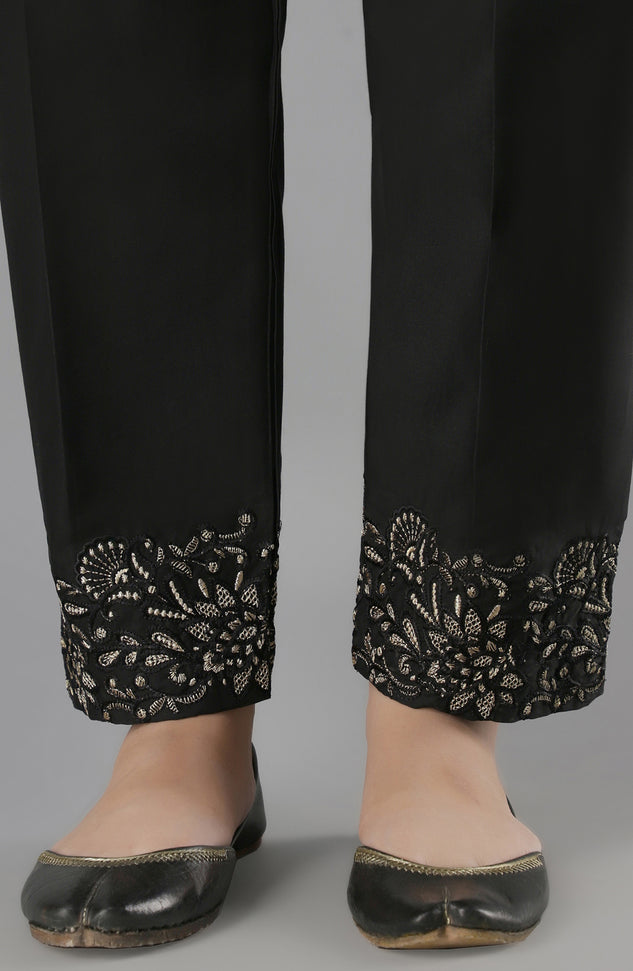 Stitched Bottoms 1 Piece Embroidered Cambric Pants