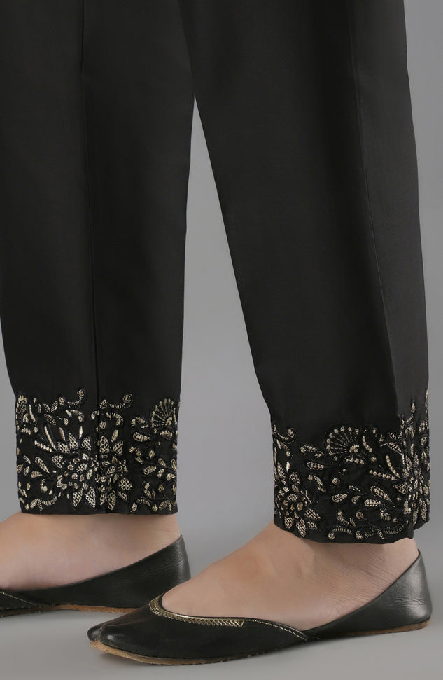 Stitched Bottoms 1 Piece Embroidered Cambric Pants